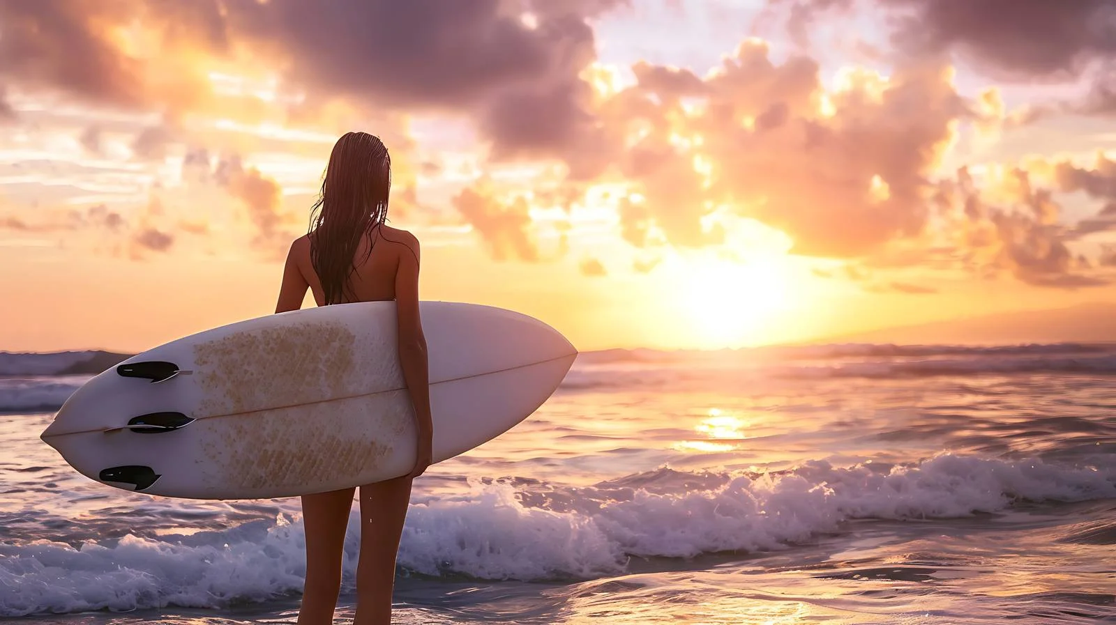 Bali Sunset Surfer Portrait — free download from Dotvec