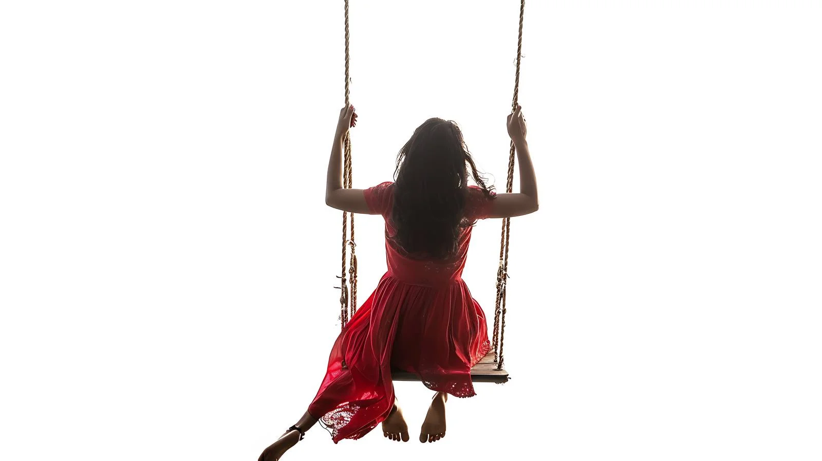 Lombok Woman Swing Isolated White — free download from Dotvec