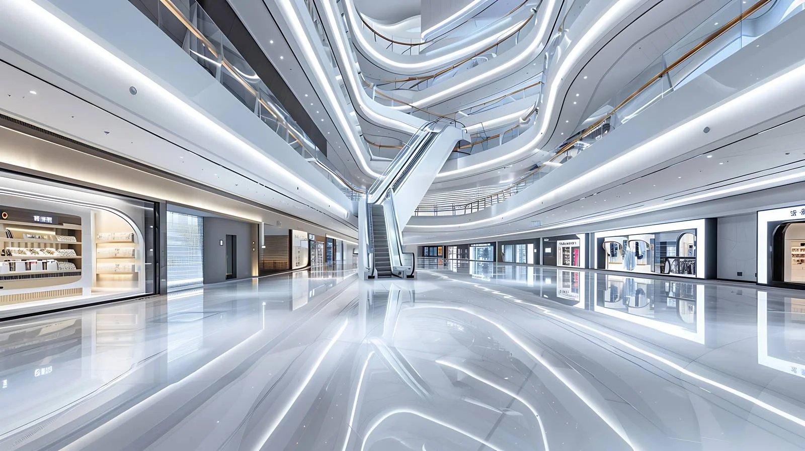 Modern Shanghai Xujiahui Plaza Shop Interior — free download from Dotvec