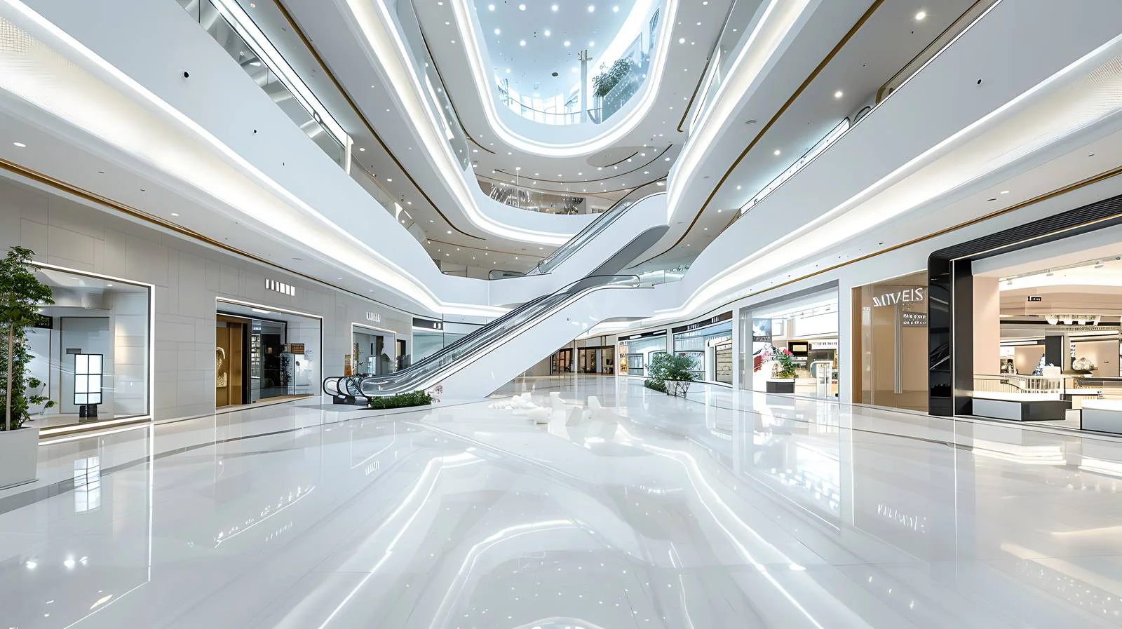 Luxurious Interior of Shanghai's Xujiahui Plaza — free download from Dotvec