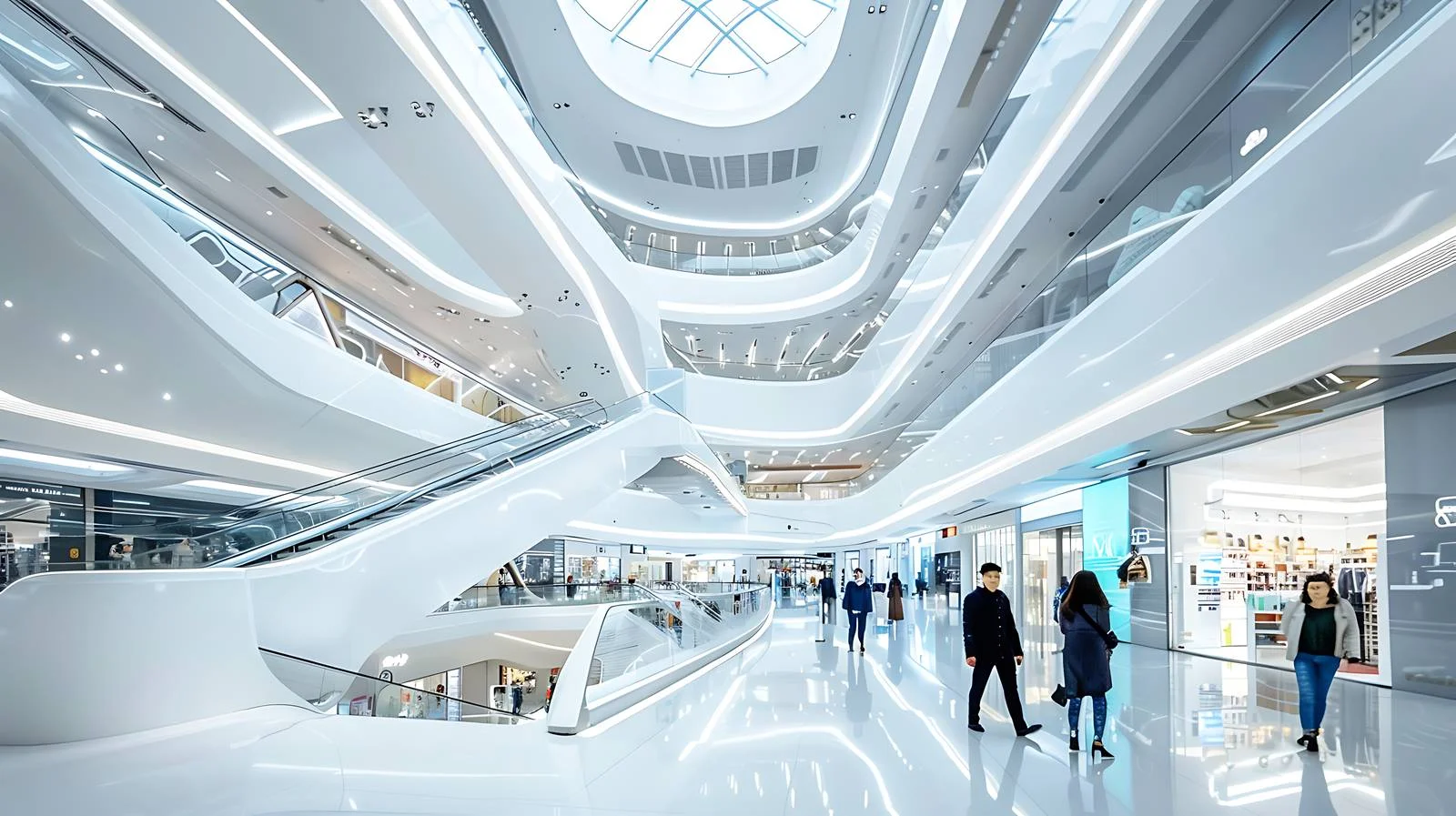 Modern Retail Area in Shanghai Shopping Center — free download from Dotvec