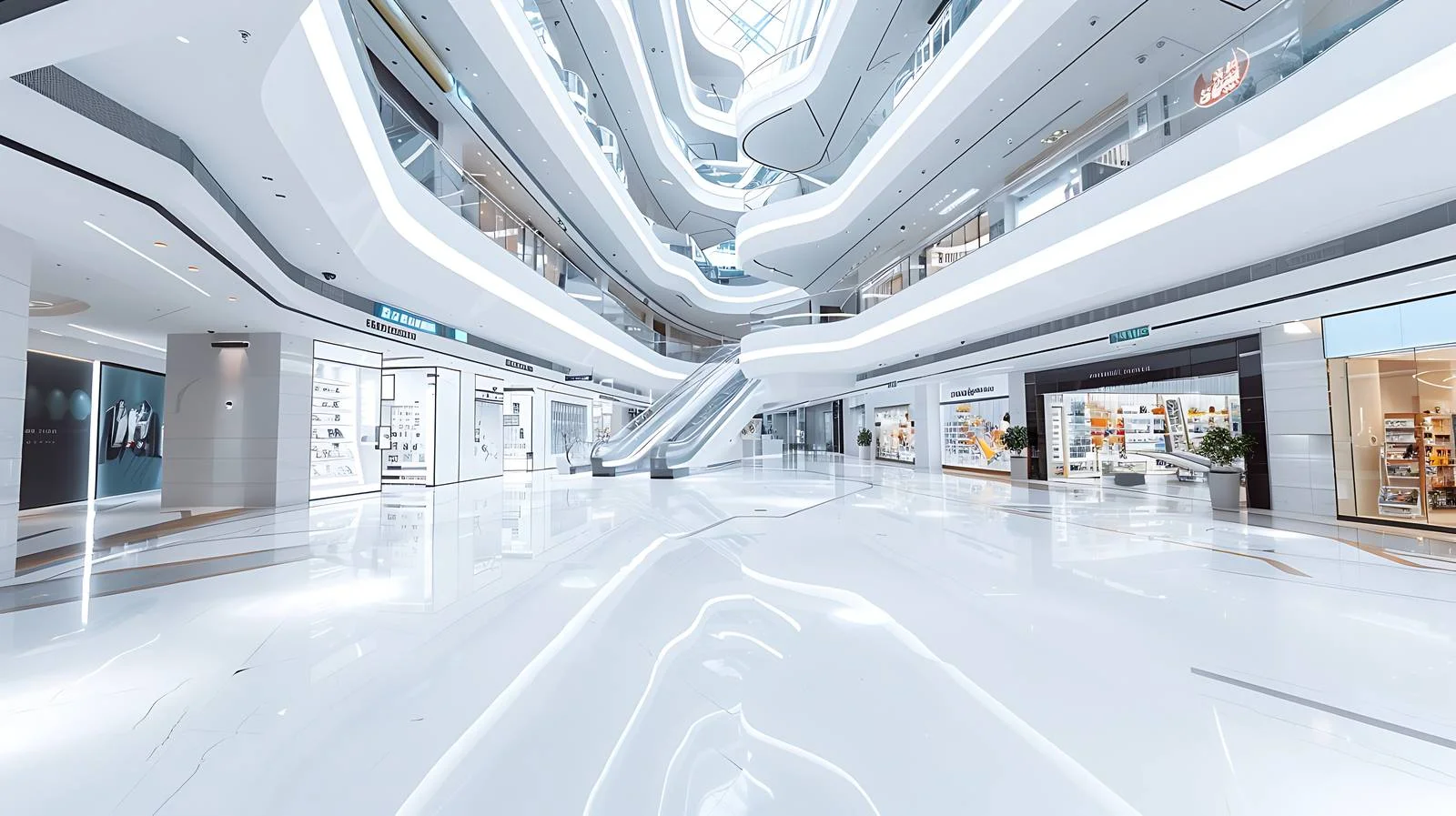 Shanghai Plaza Shop Indoor Space View — free download from Dotvec