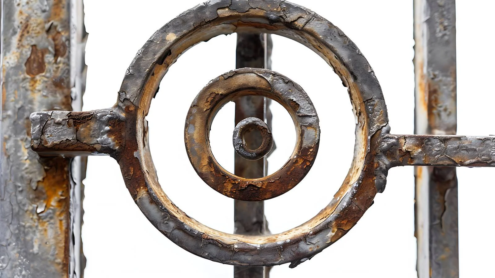 Rusty Metal Spiral Against Window Background — free download from Dotvec