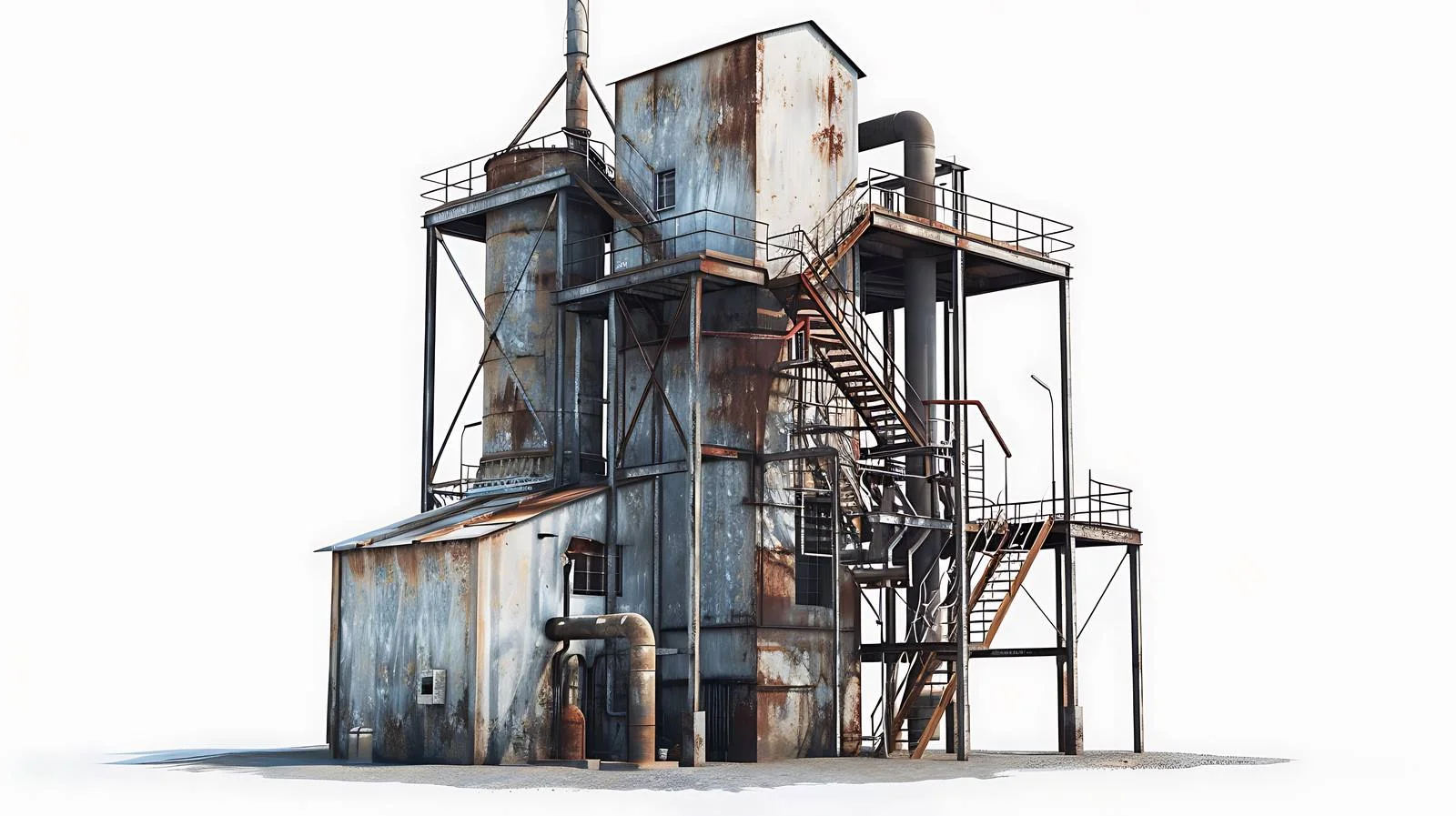 Industrial Mill on White Background — free download from Dotvec