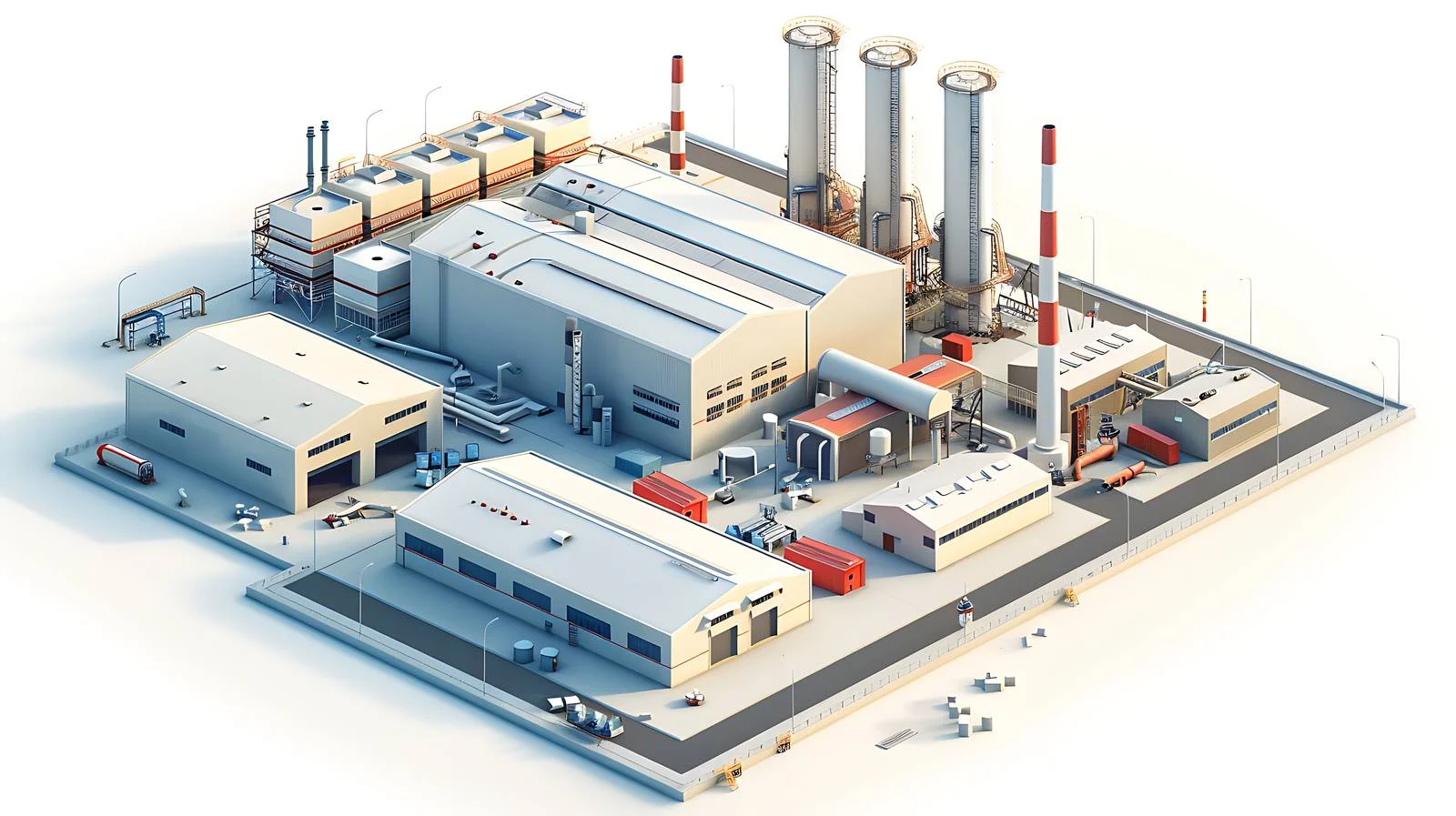 Industrial Park on White Background — free download from Dotvec