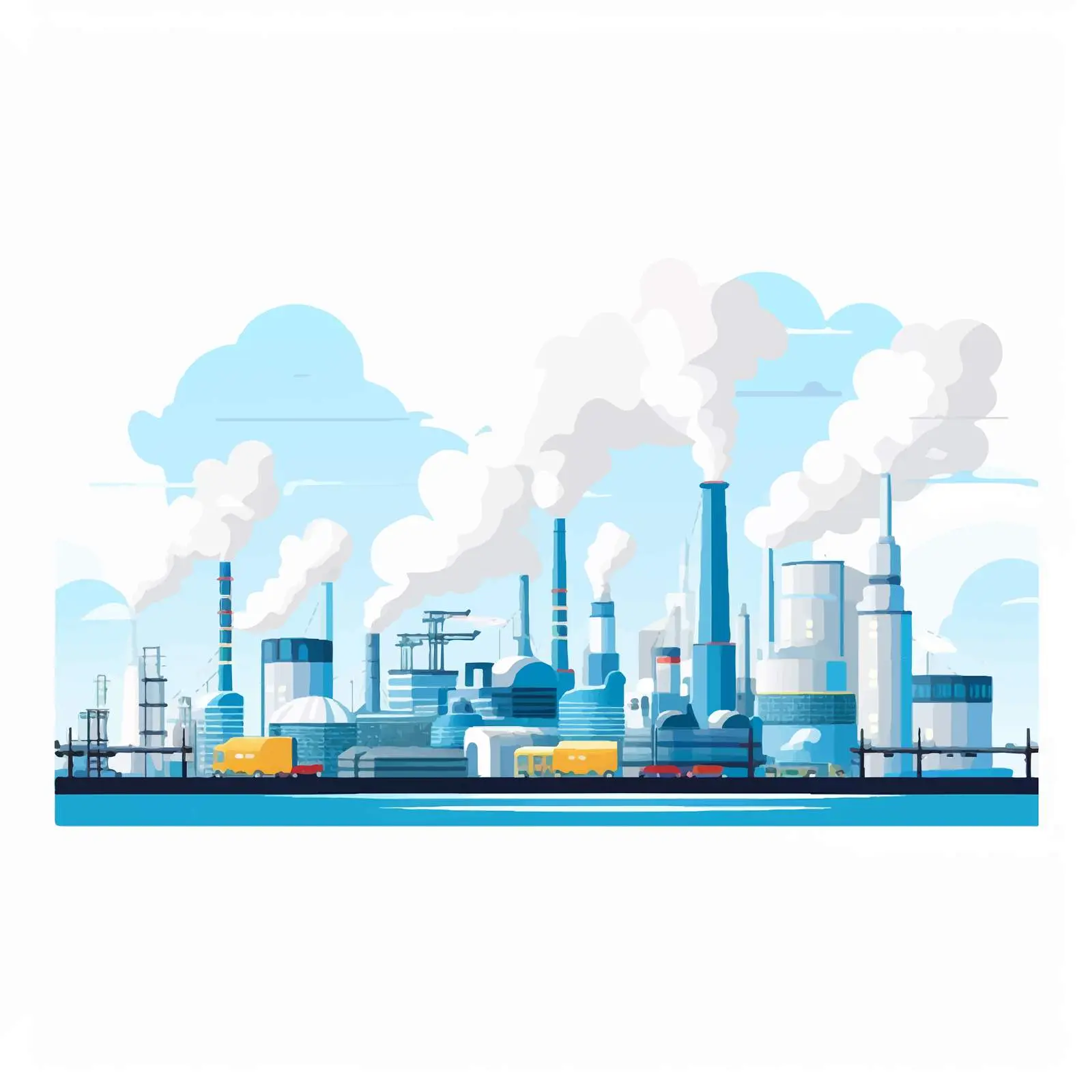 Industrial Zone with Factories and Manufacturing Plants — free download from Dotvec
