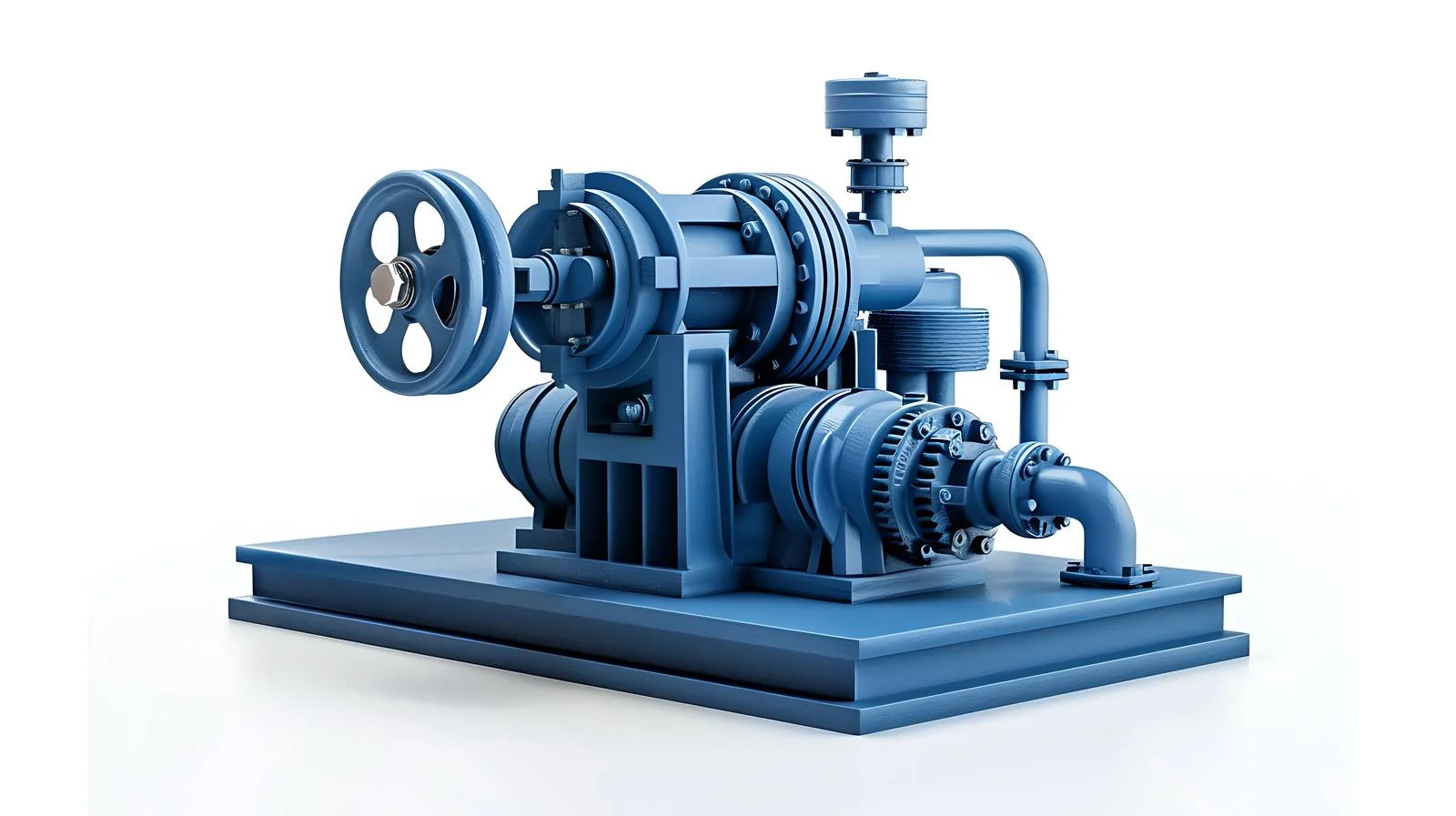Industrial Water Pump with Electric Motor — free download from Dotvec