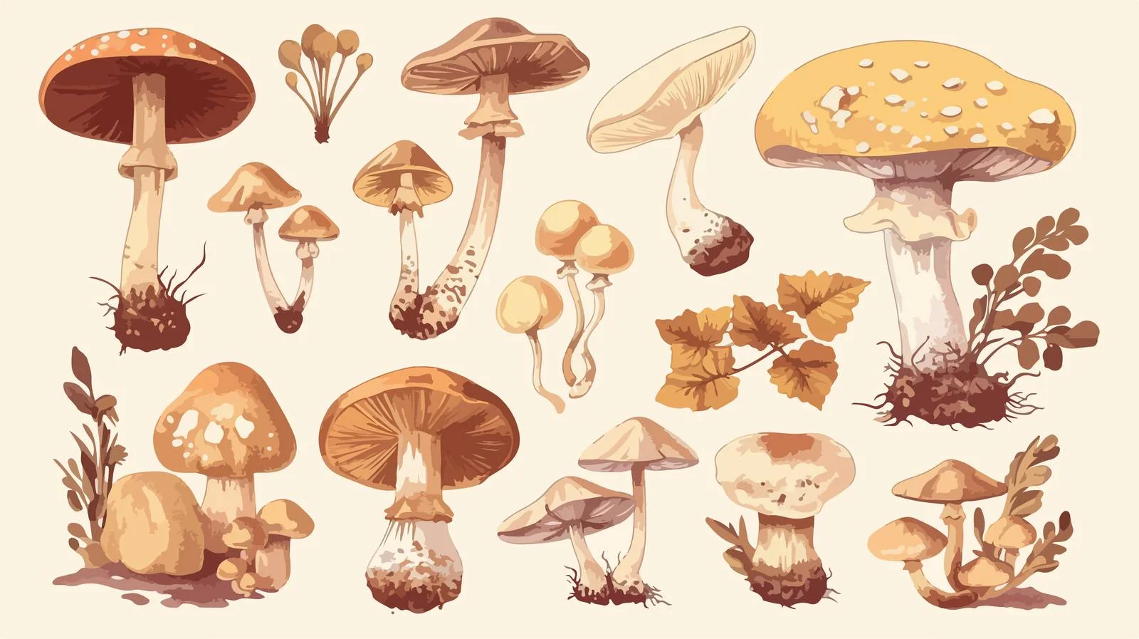Unsuitable Mushrooms Identified on White Surface — free download from Dotvec
