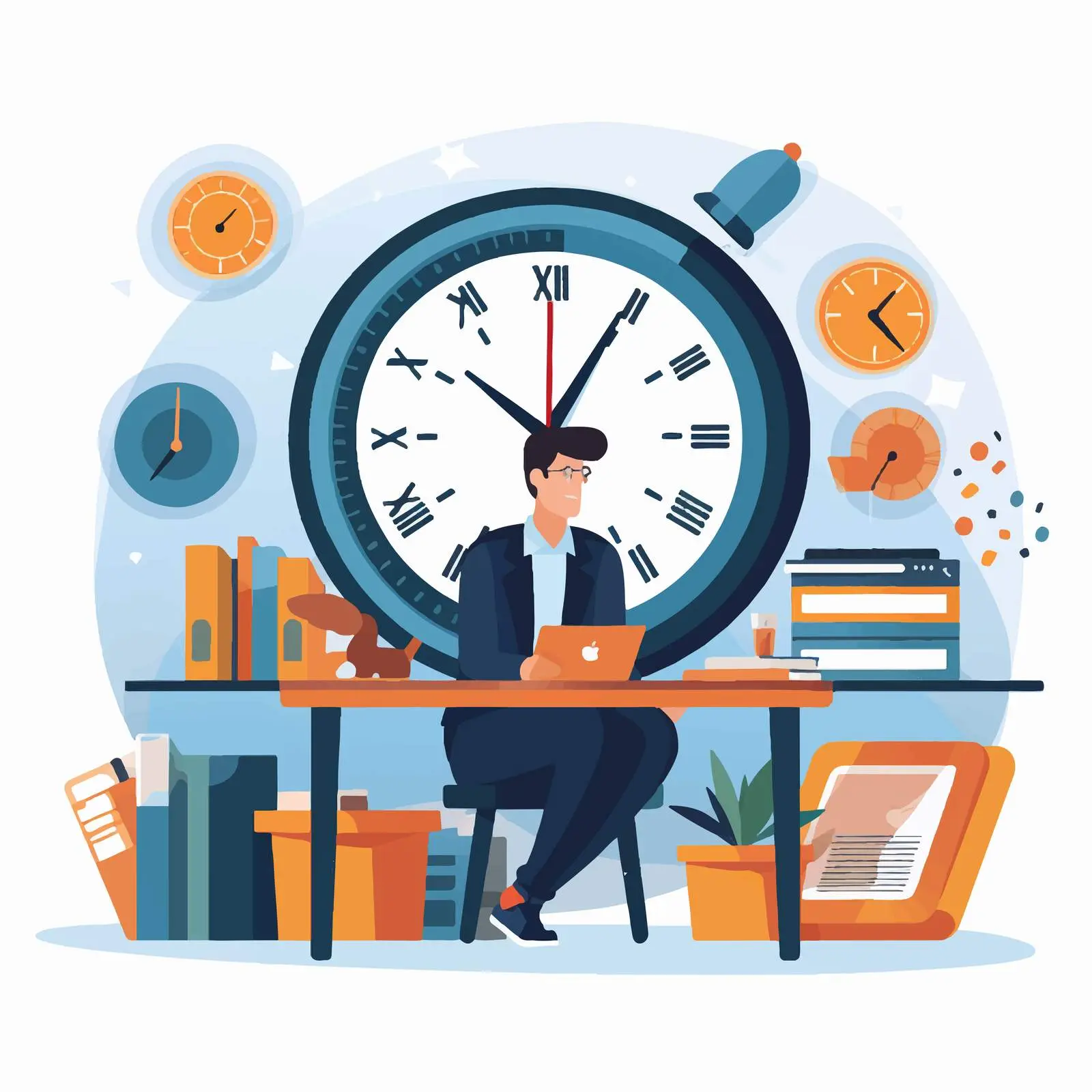 Late Employee Missing Deadline in Workplace — free download from Dotvec