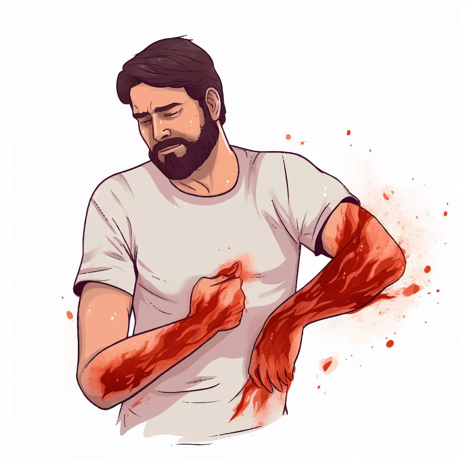 Elbow Bursa Inflammation Vector Cartoon Image – free inflammation image from Dotvec