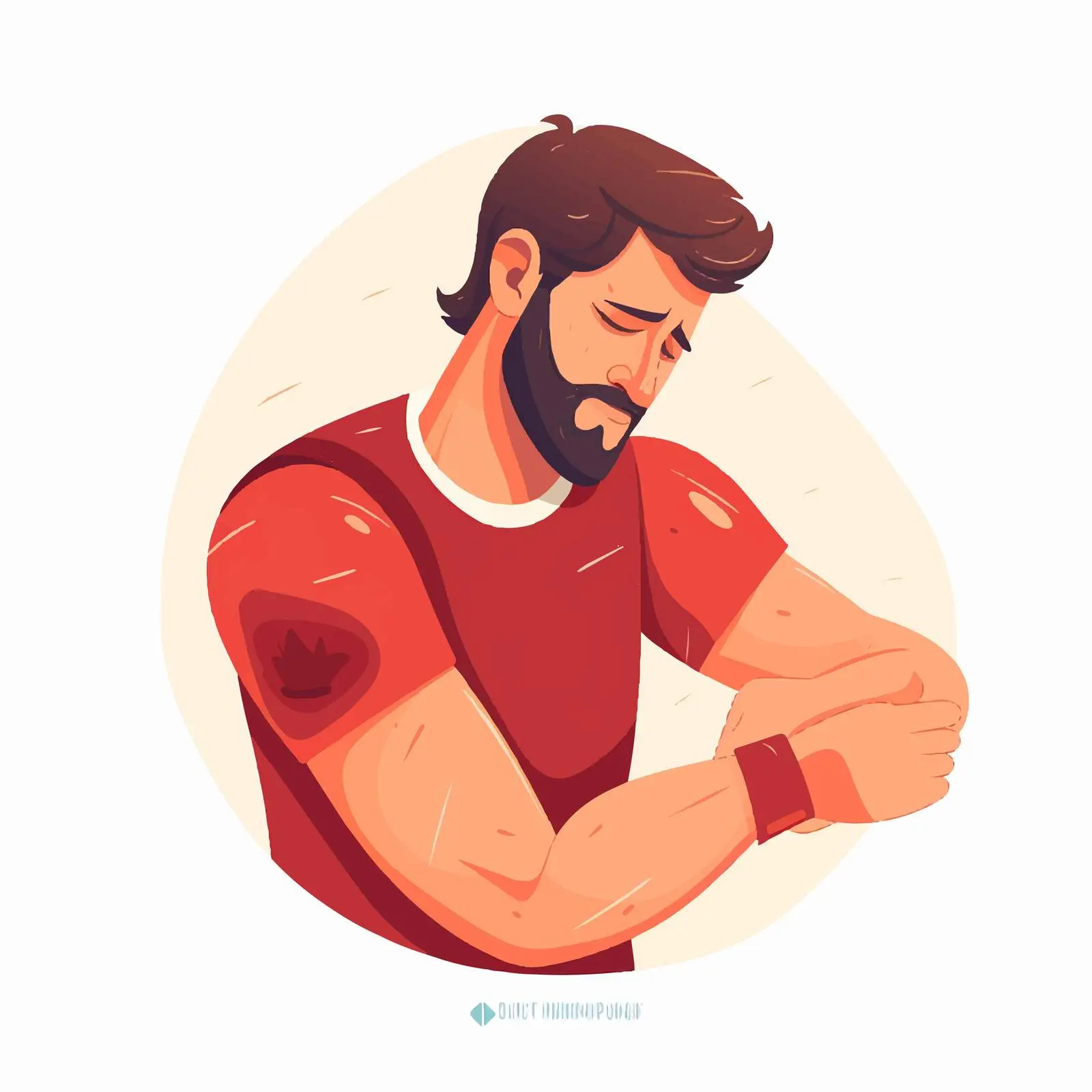 Elbow Bursa Inflammation Vector Illustration — free download from Dotvec