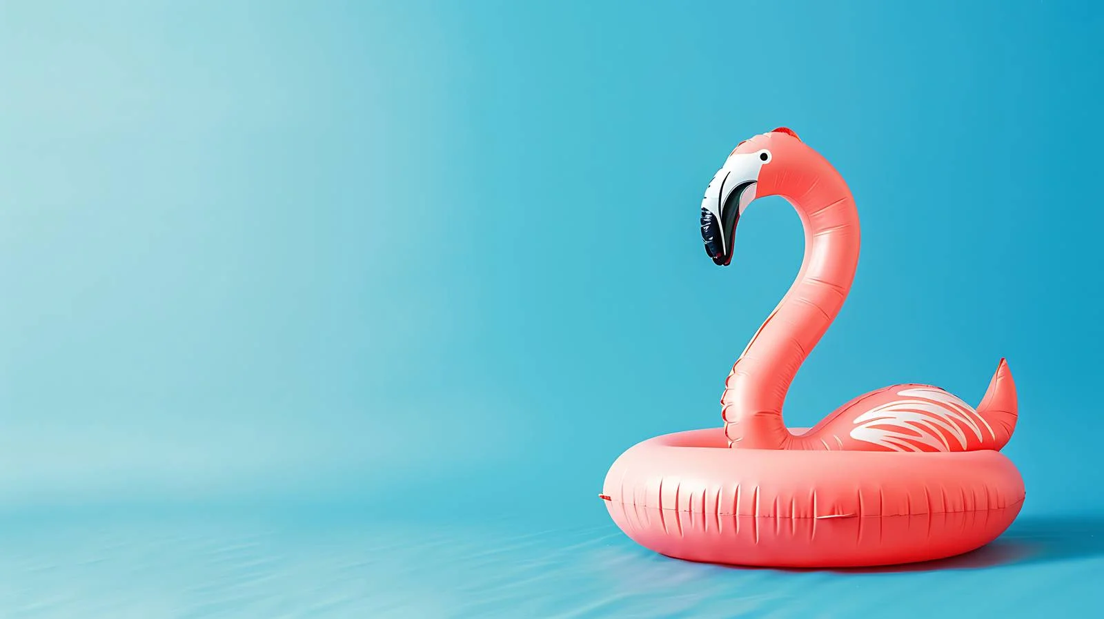 Flamingo Inflatable Pool Toy on Blue Background — free download from Dotvec