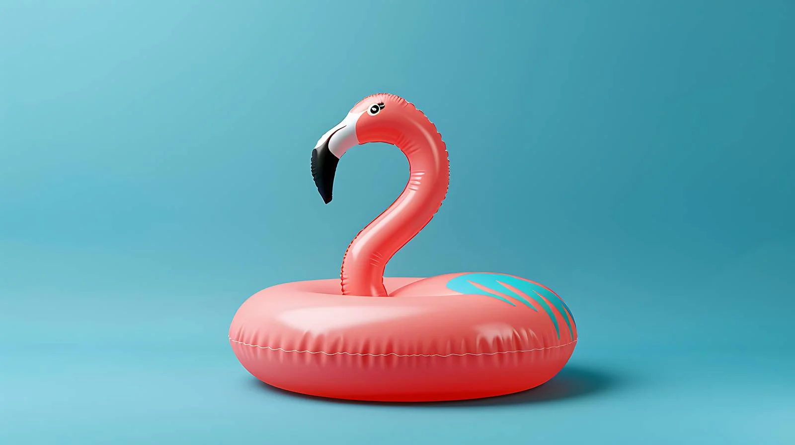 Flamingo Pool Toy on Blue Background — free download from Dotvec
