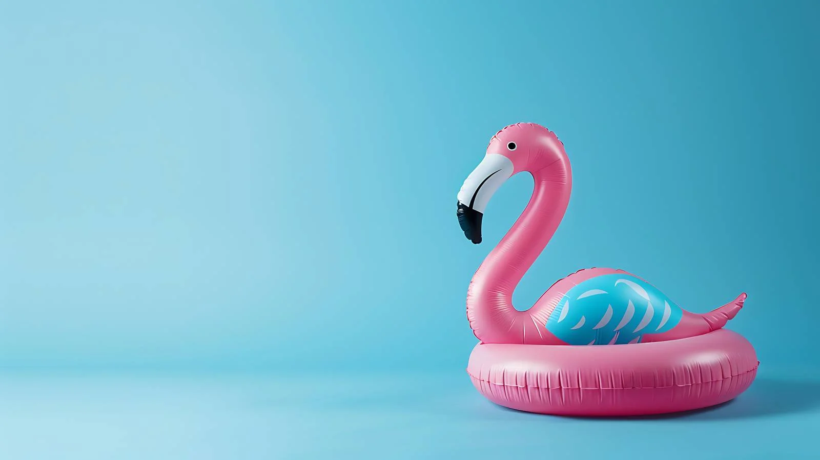 Flamingo Pool Toy on Blue Background — free download from Dotvec