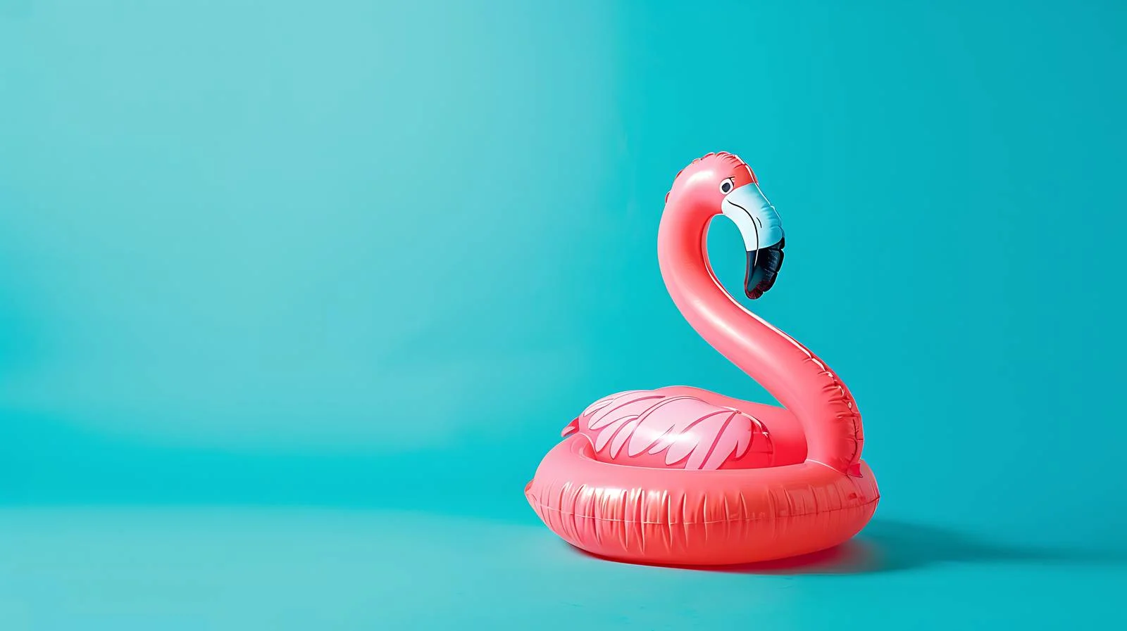 Flamingo Pool Toy on Blue Background — free download from Dotvec