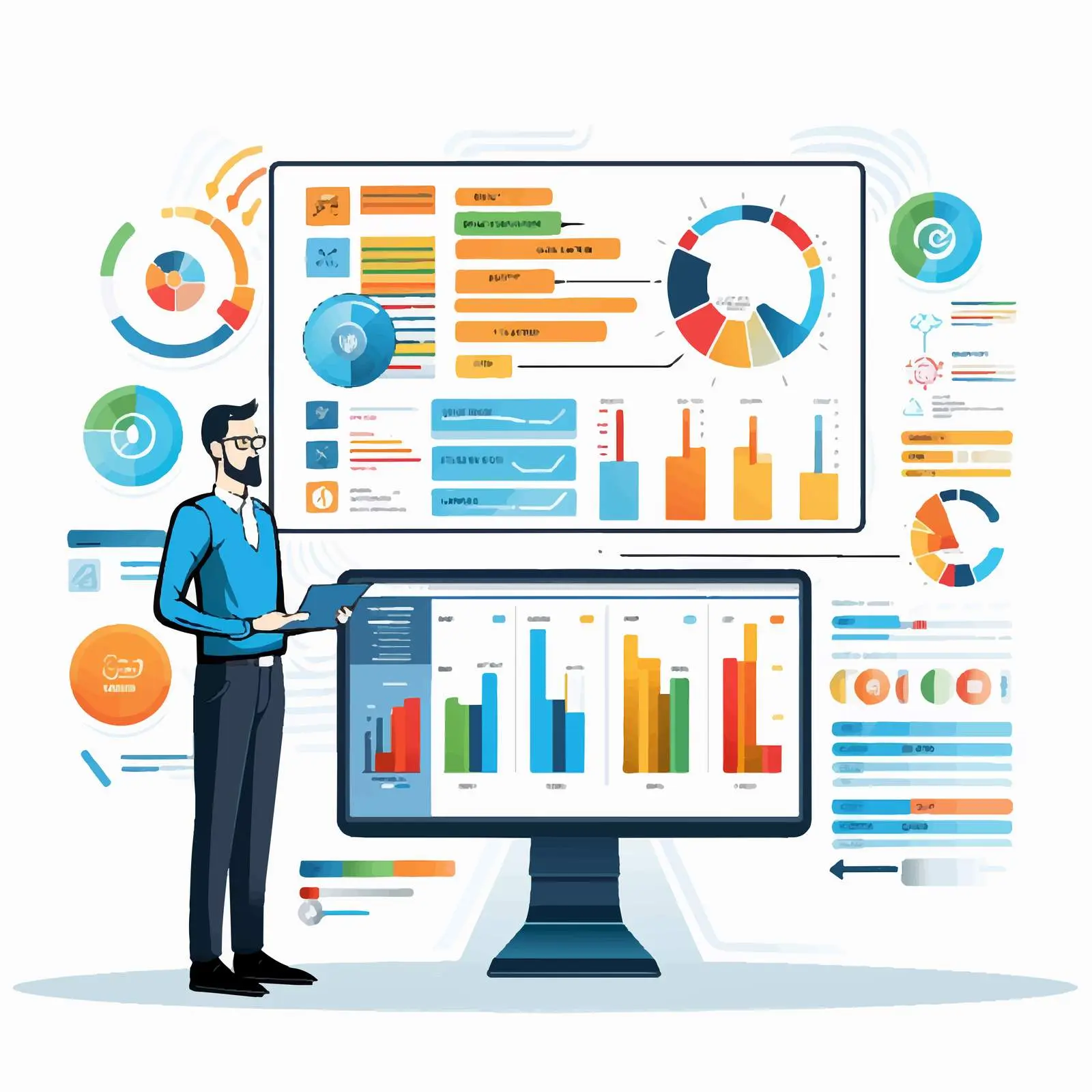 Colorful Digital Design Vector Illustration — free download from Dotvec