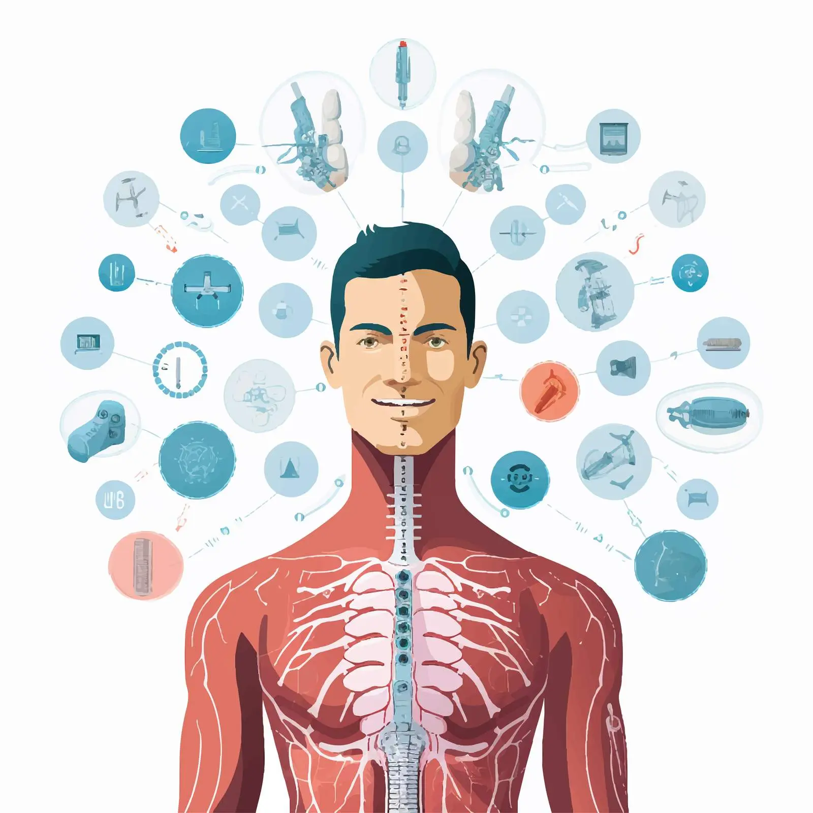 Human Implant Installation Process Infographic — free download from Dotvec
