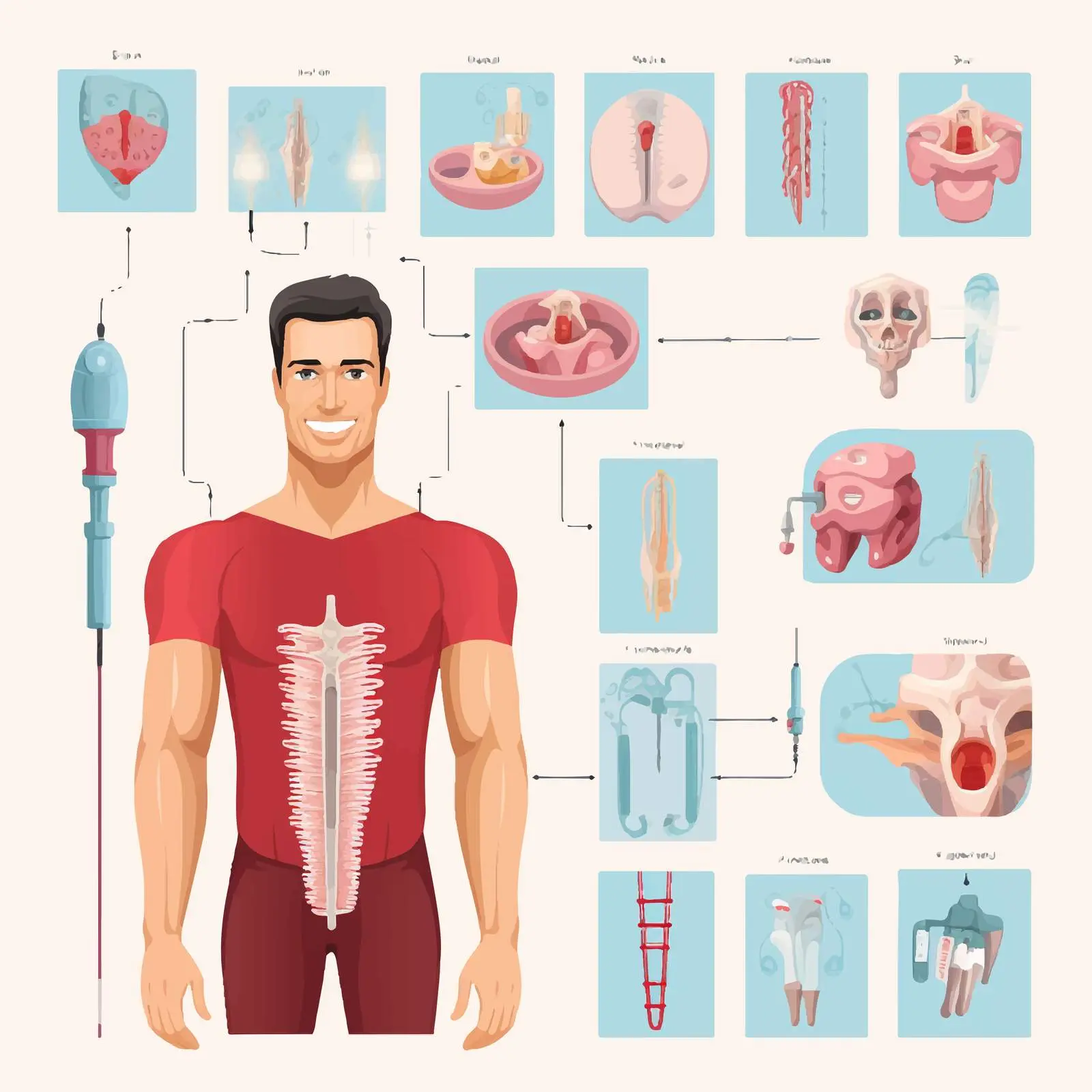Human Implant Installation Process Infographic – free medical process image from Dotvec