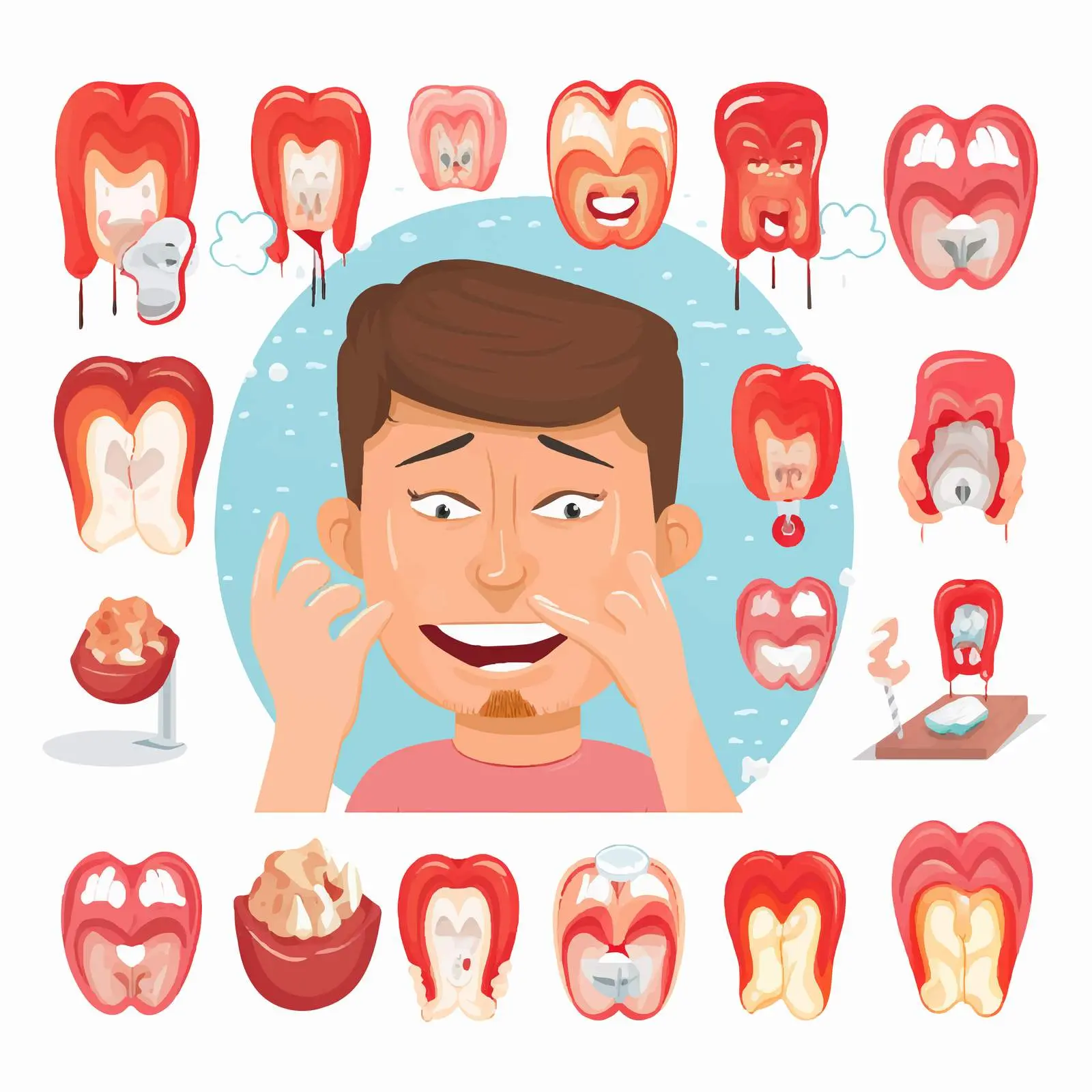 Human Tooth Decay Stages Infographic Vector — free download from Dotvec