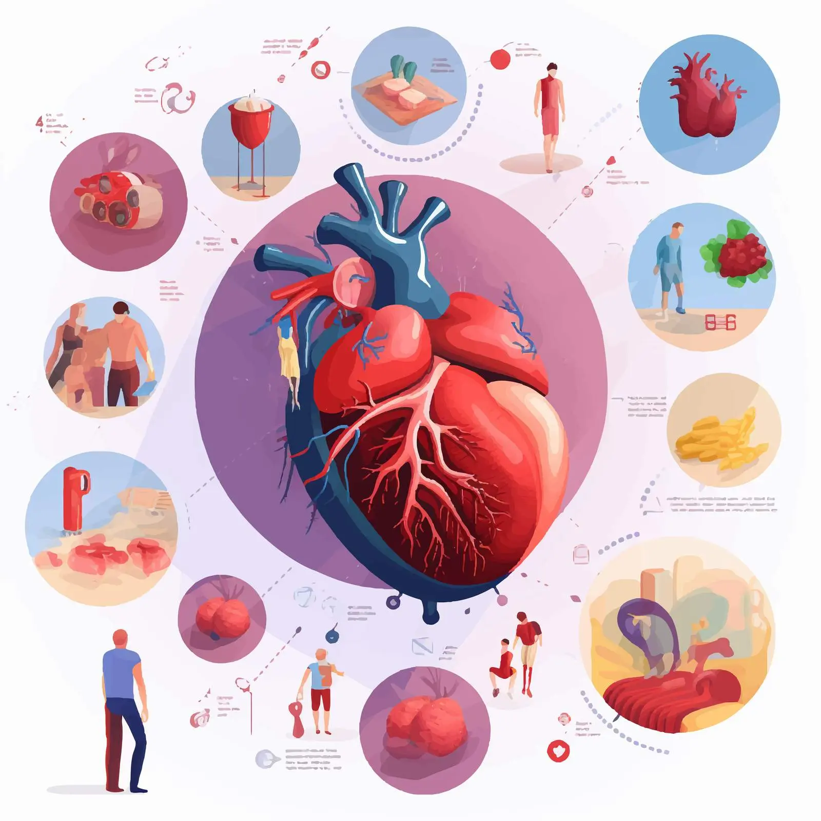 Heart Health and Cardiovascular Disease Risks Infographic — free download from Dotvec