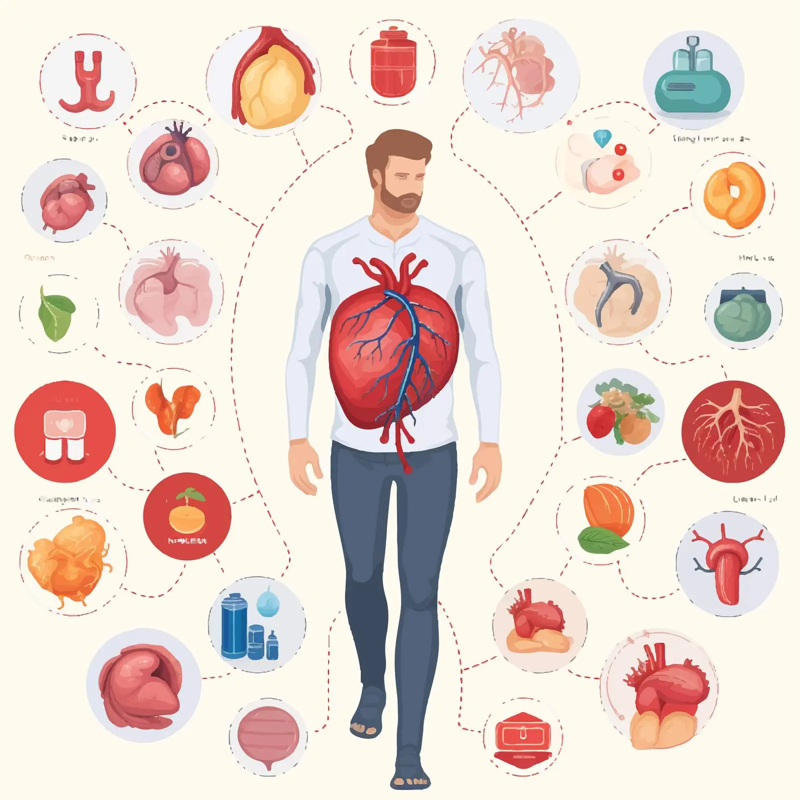 Heart Health Infographic on Cardiovascular Disease Risks — free download from Dotvec
