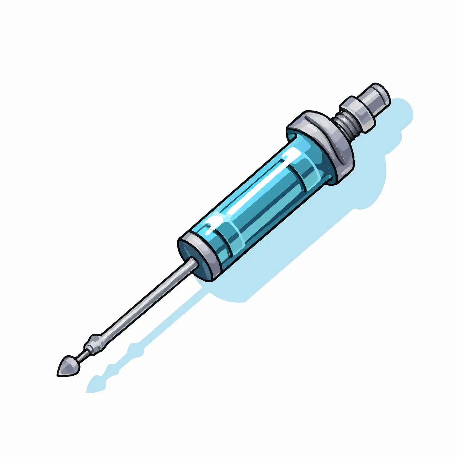 Injection Line Vector Illustration on White Background – free healthcare illustration image from Dotvec