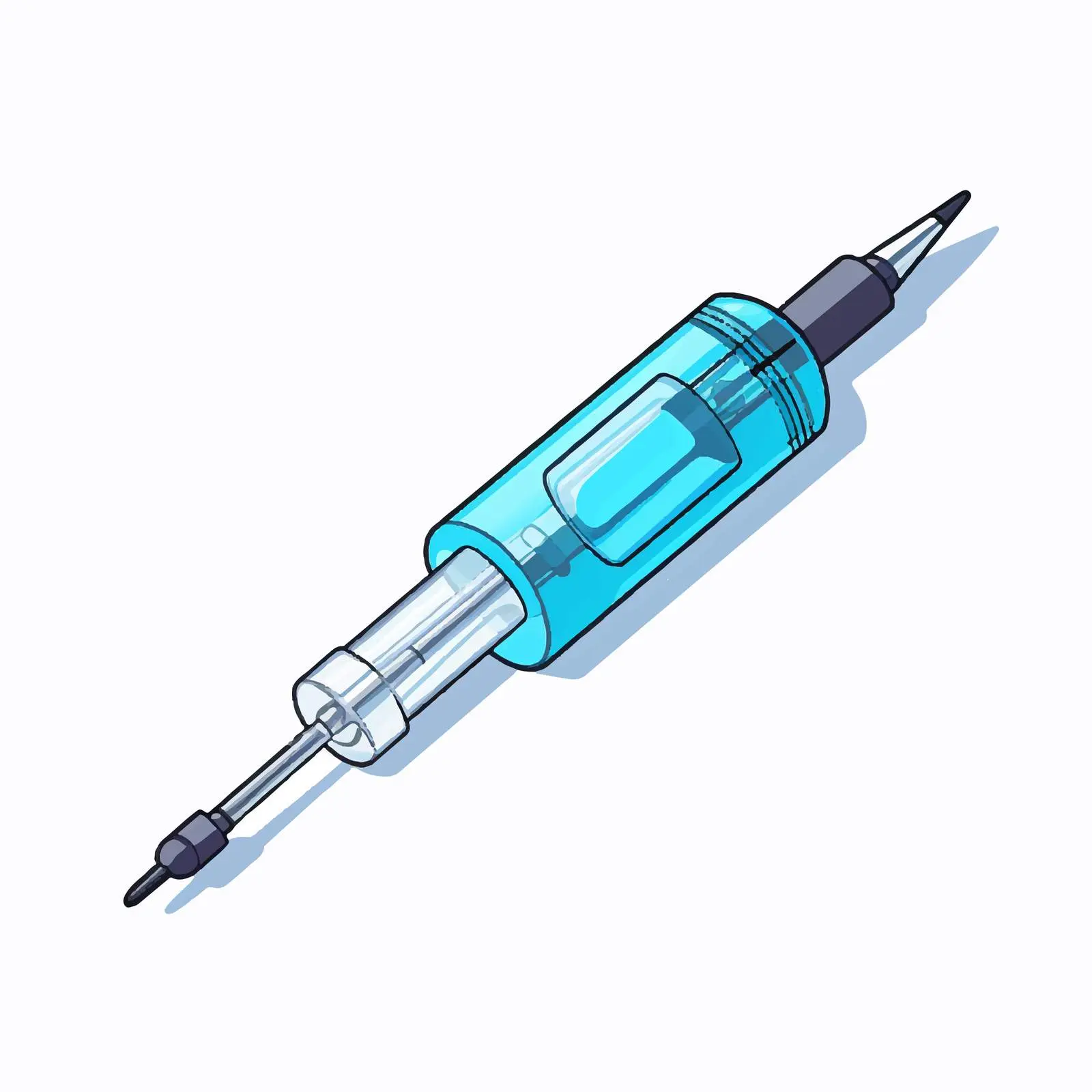 Injection Vector Illustration on White Background – free healthcare illustration image from Dotvec