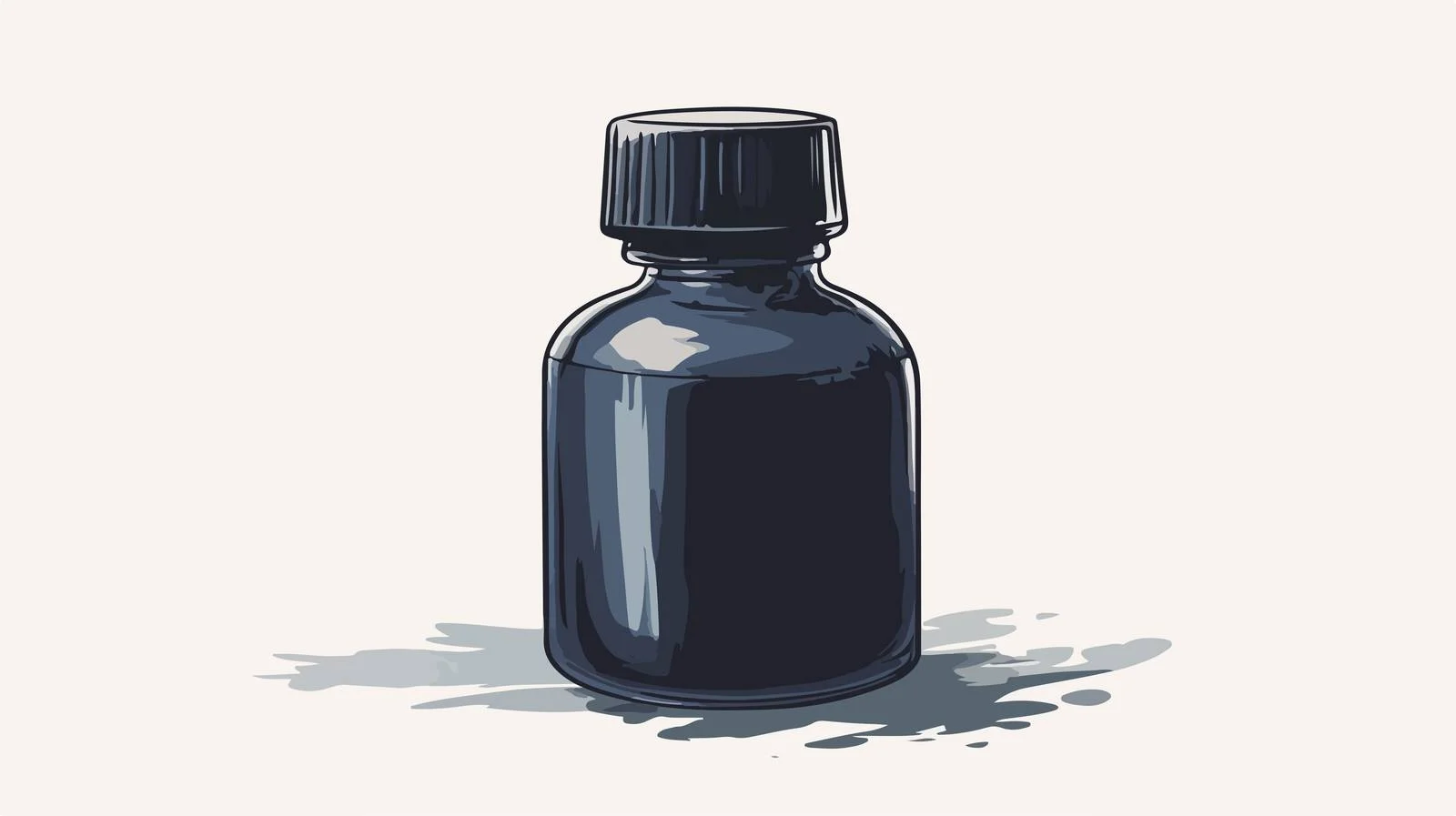 Cartoon Ink Bottle Vector Illustration — free download from Dotvec