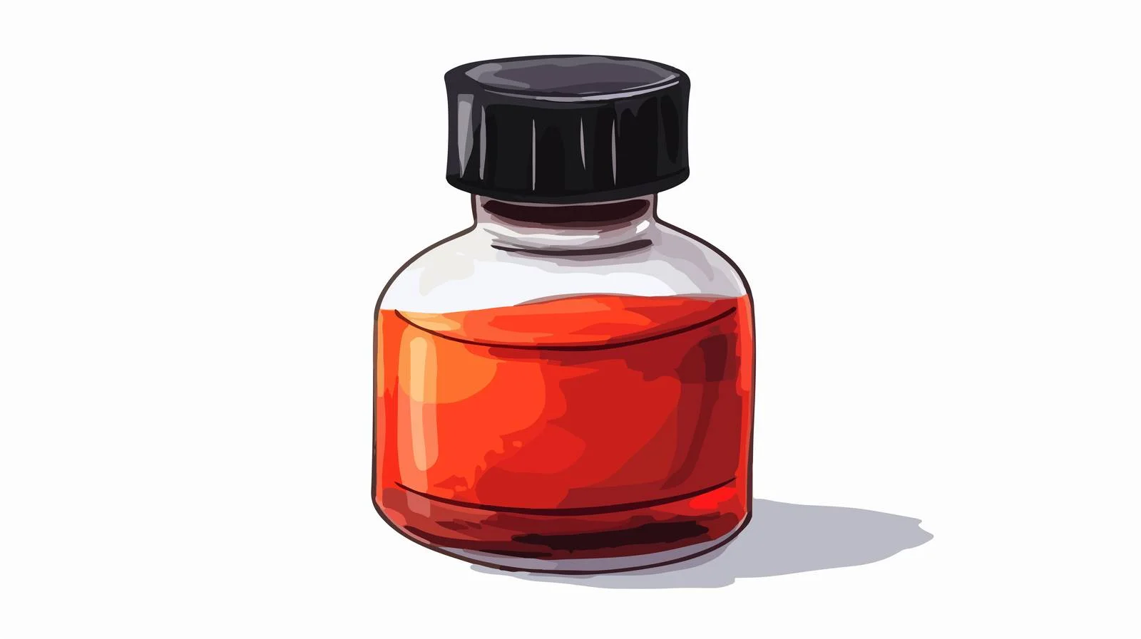Illustrative Ink Bottle Cartoon Vector — free download from Dotvec