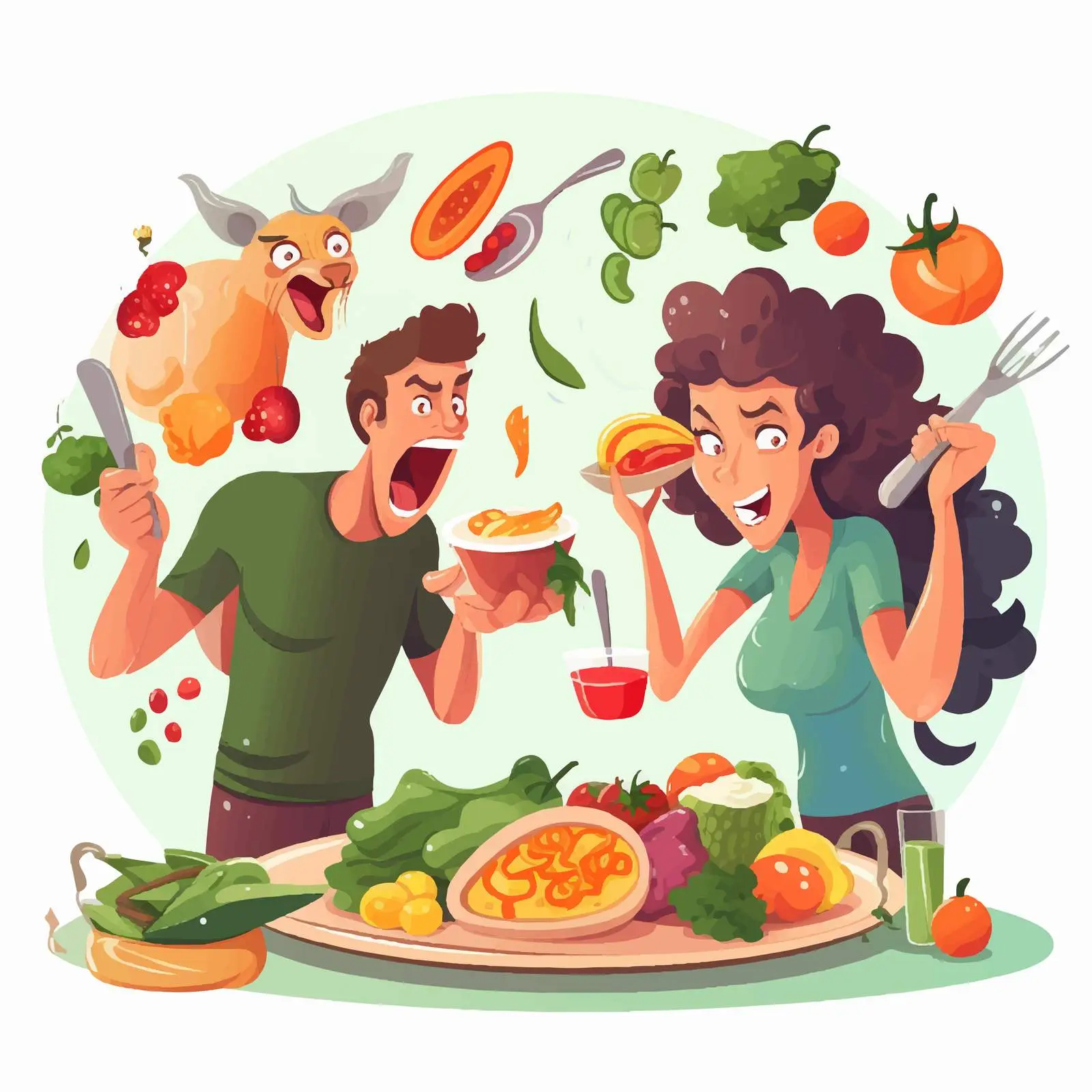 Inner Conflict and Self-Violence Concept Illustration – free inner conflict image from Dotvec