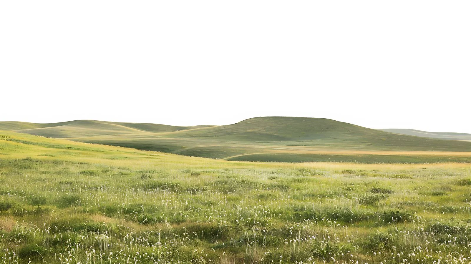 Serene Inner Mongolia Grassland on White — free download from Dotvec