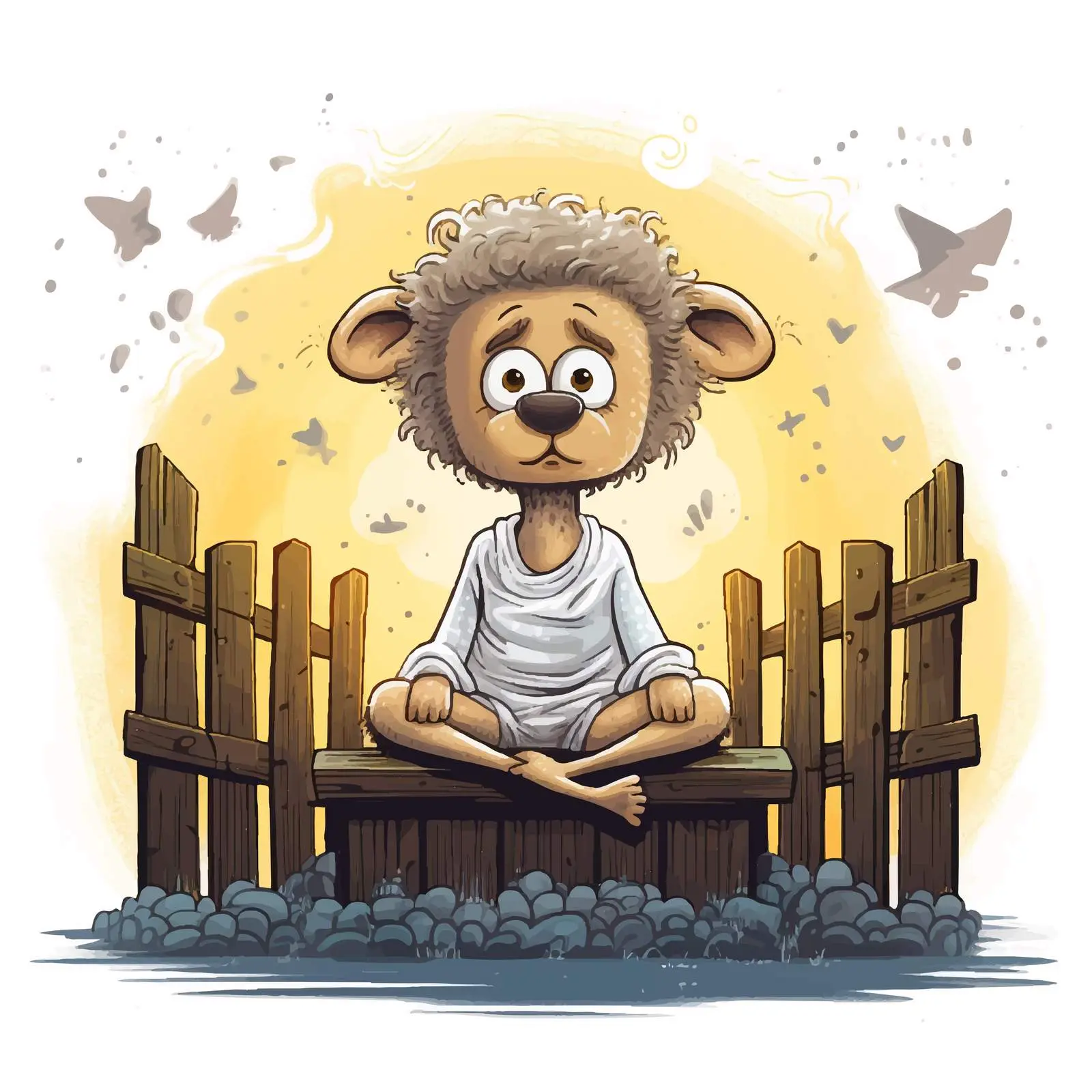 Comic Illustration for Insomnia Themes – free nighttime routine image from Dotvec