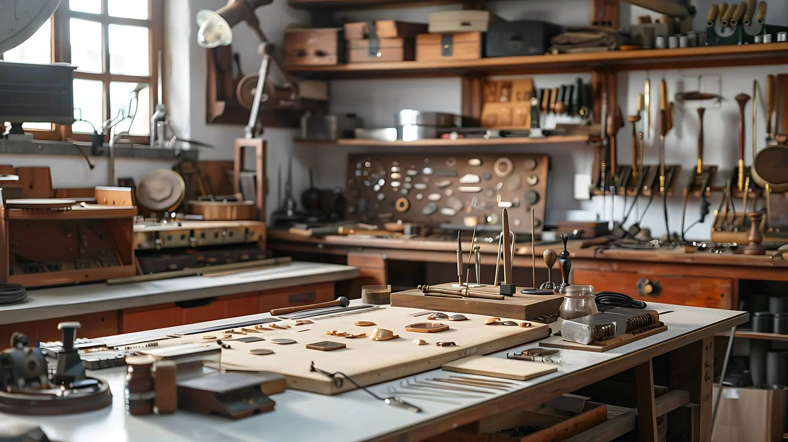 Industrial Tools in Spacious Factory Environment — free download from Dotvec