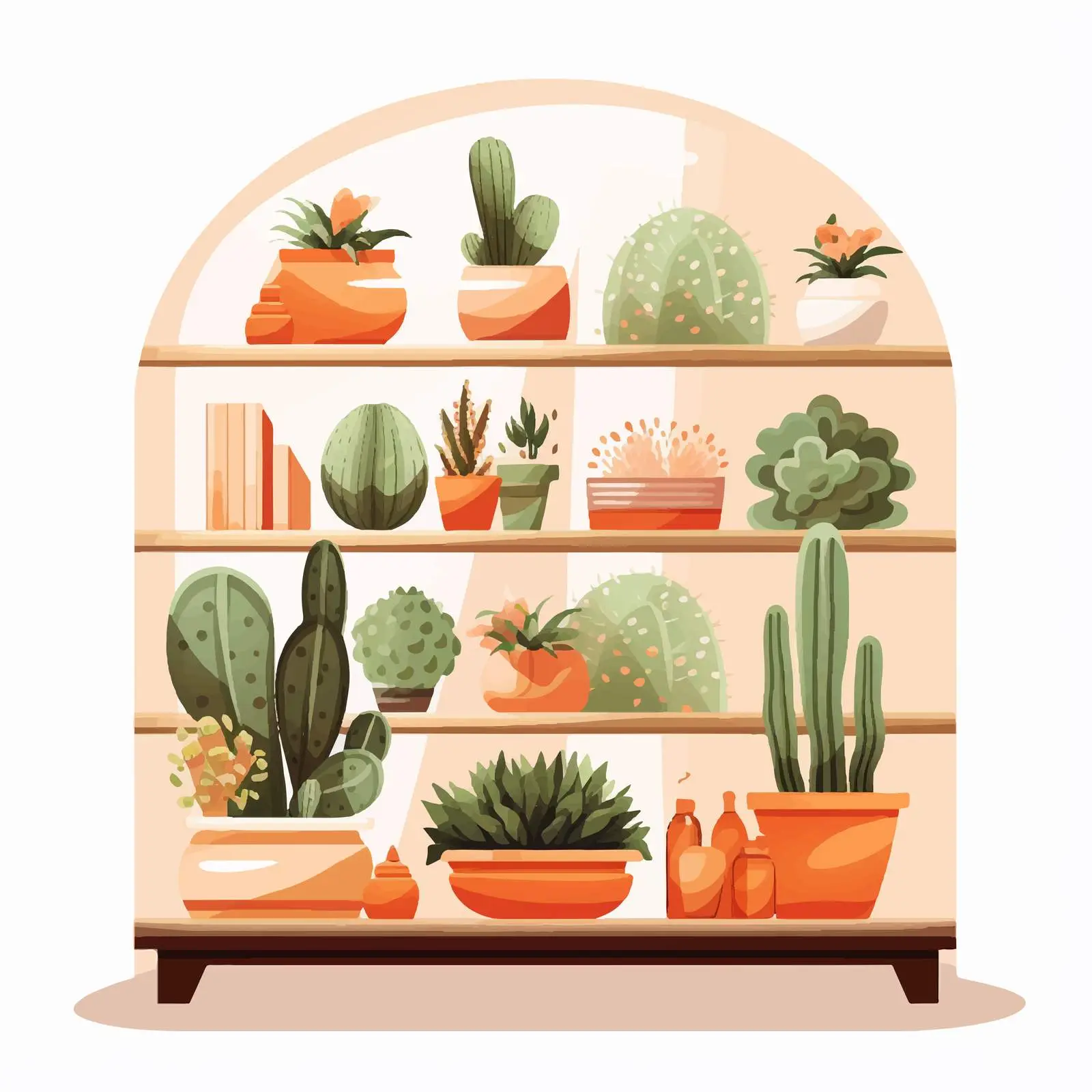 Cozy Room Interior with Succulents and Cacti — free download from Dotvec