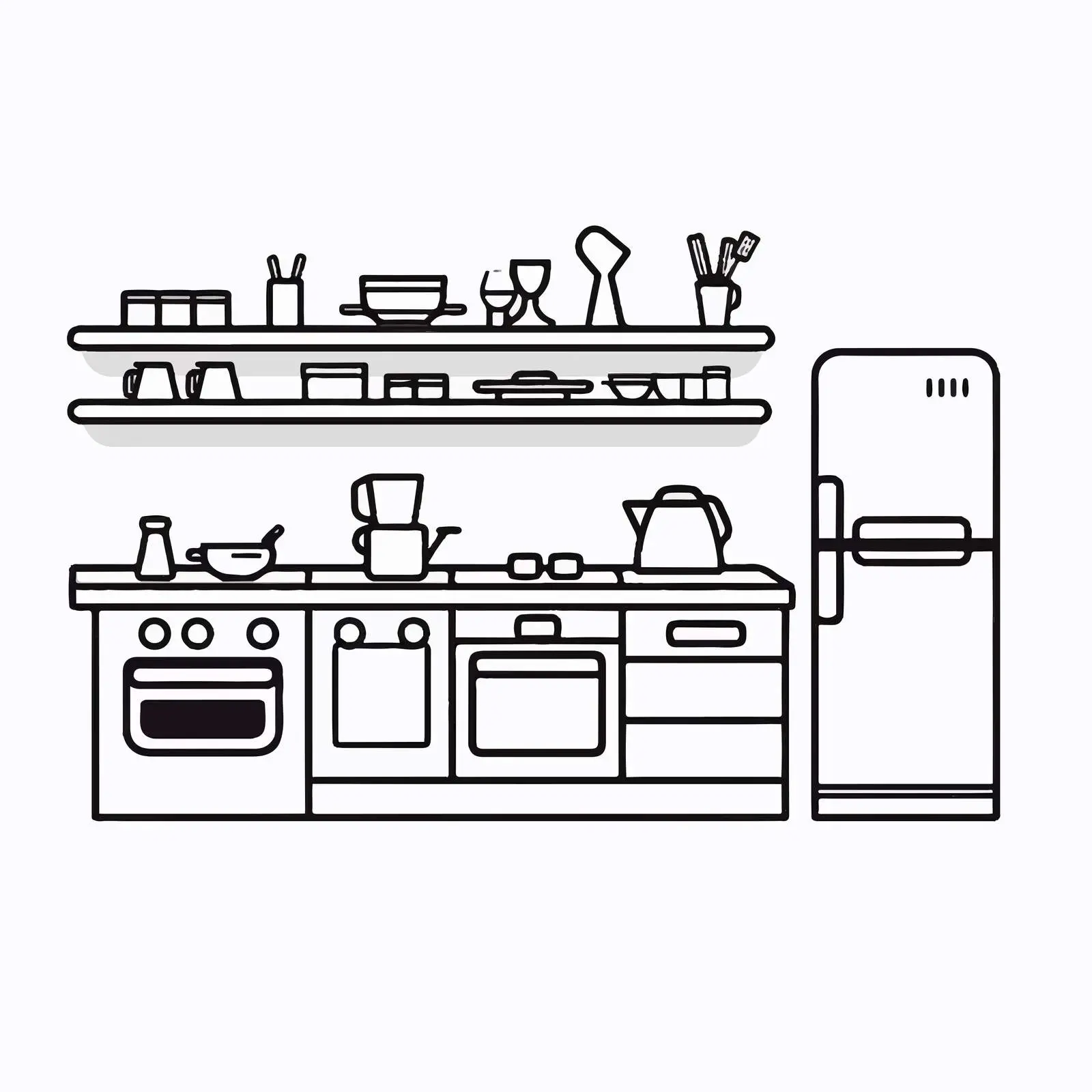 Modern Furnished Kitchen with Appliances — free download from Dotvec