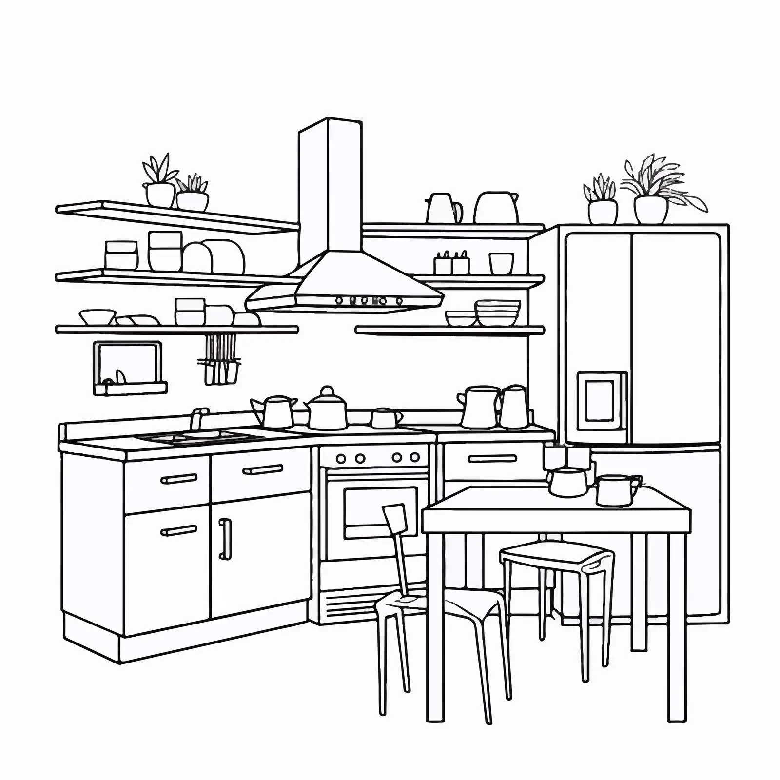 Modern Furnished Kitchen with Appliances — free download from Dotvec