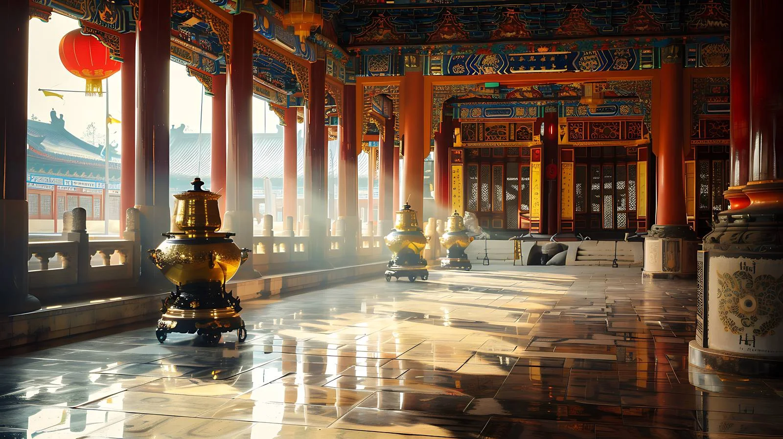 Serene Xihuang Temple Shakya Mani Hall — free download from Dotvec