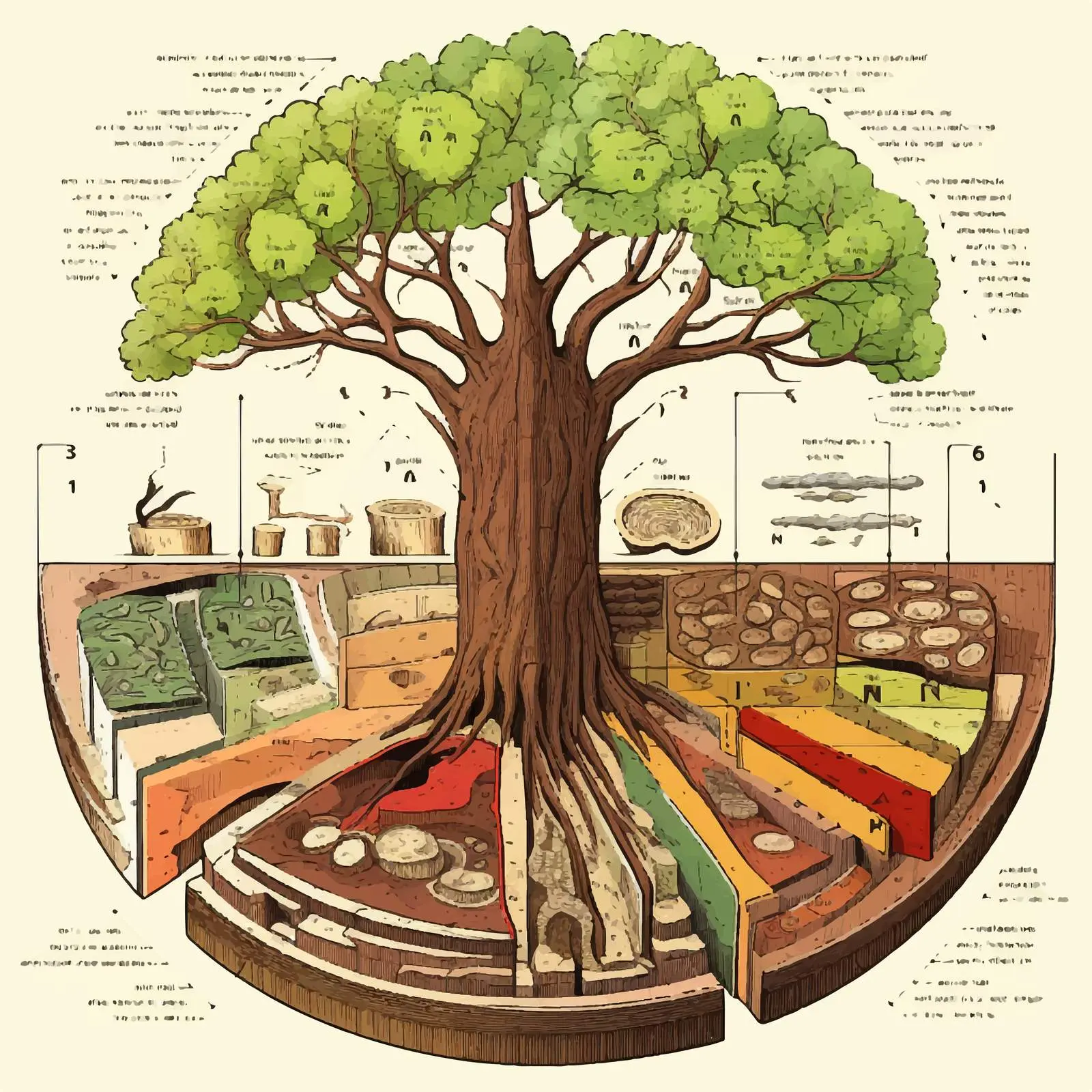 Internal Structure of Root Diagram Vector Illustration — free download from Dotvec
