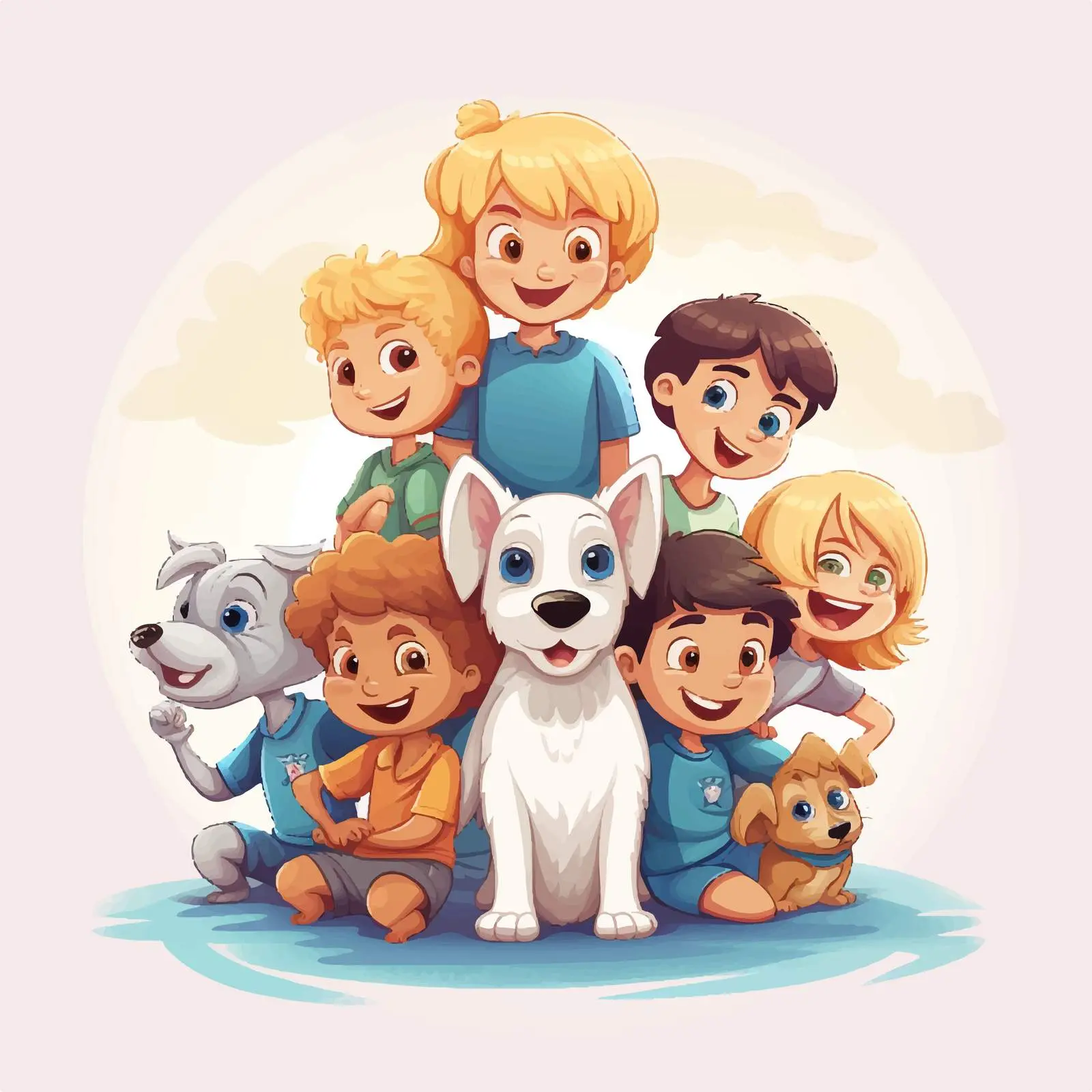 International Day of Friendship Logo with Children — free download from Dotvec