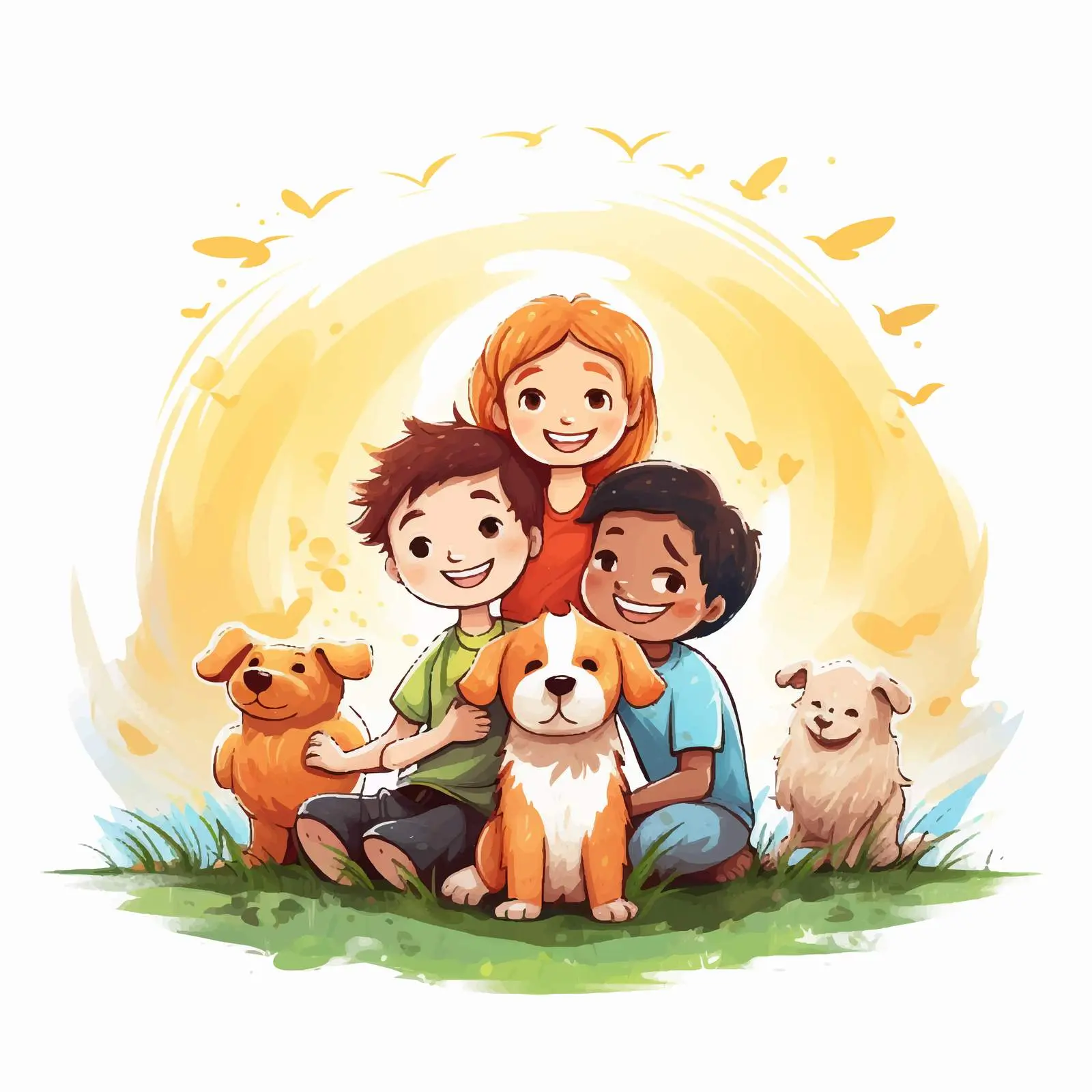 International Day of Friendship Logo with Children — free download from Dotvec