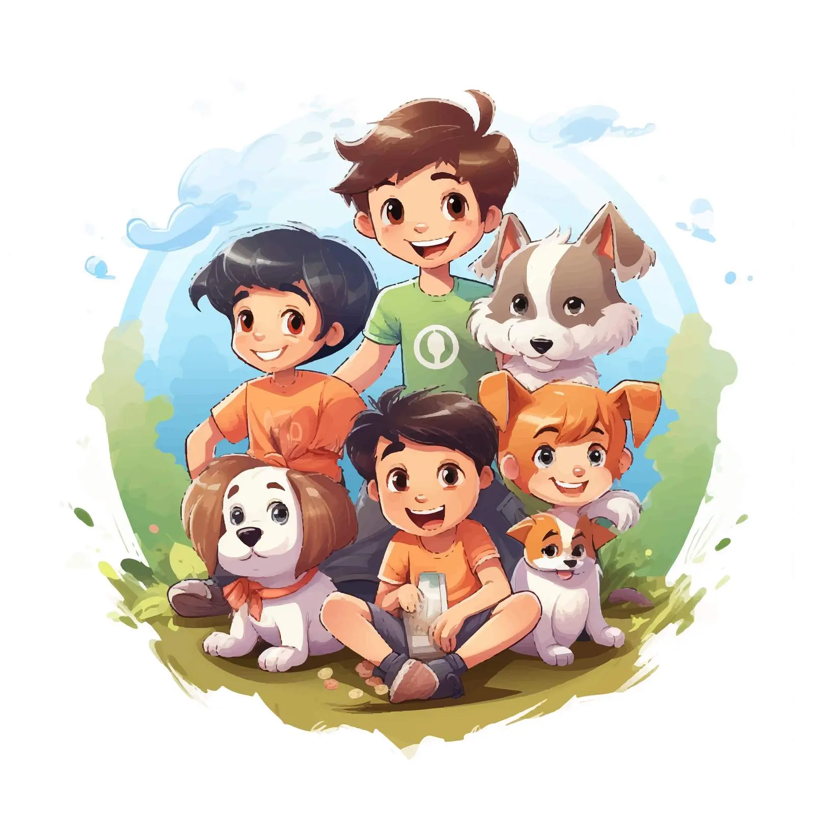 International Day of Friendship Logo with Children — free download from Dotvec