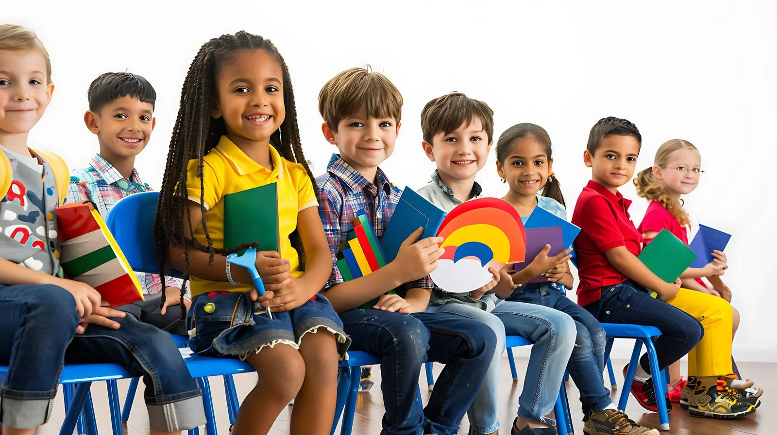 Diverse students in international school classrooms — free download from Dotvec
