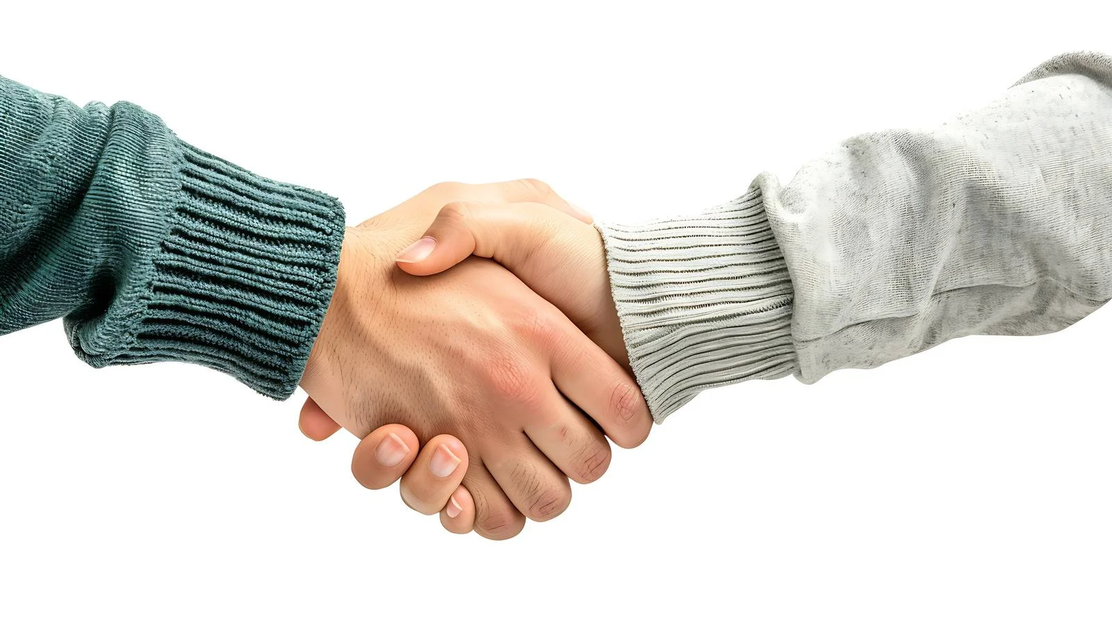 Young couple intertwined hands isolated white — free download from Dotvec