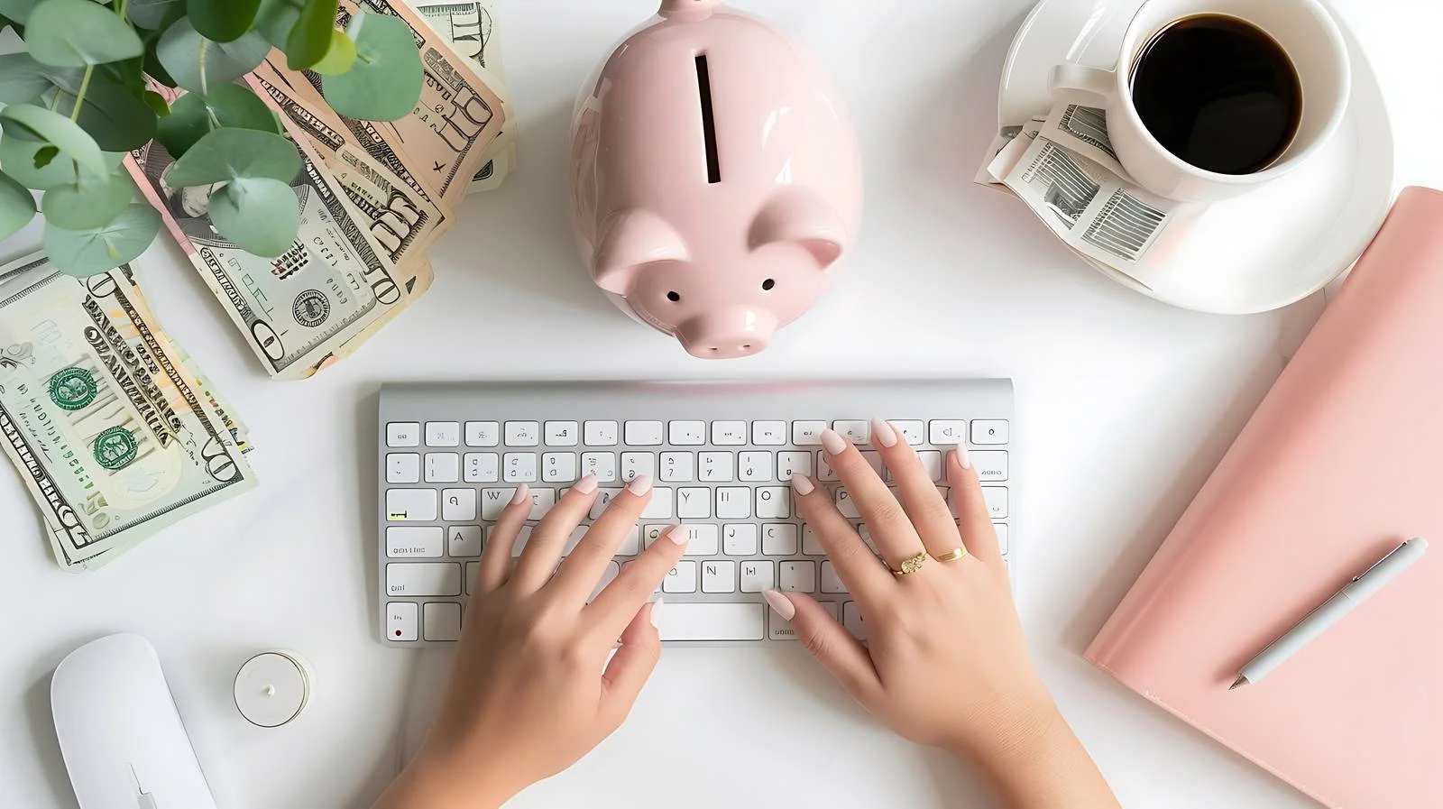 Financial Typing with Piggy Bank — free download from Dotvec