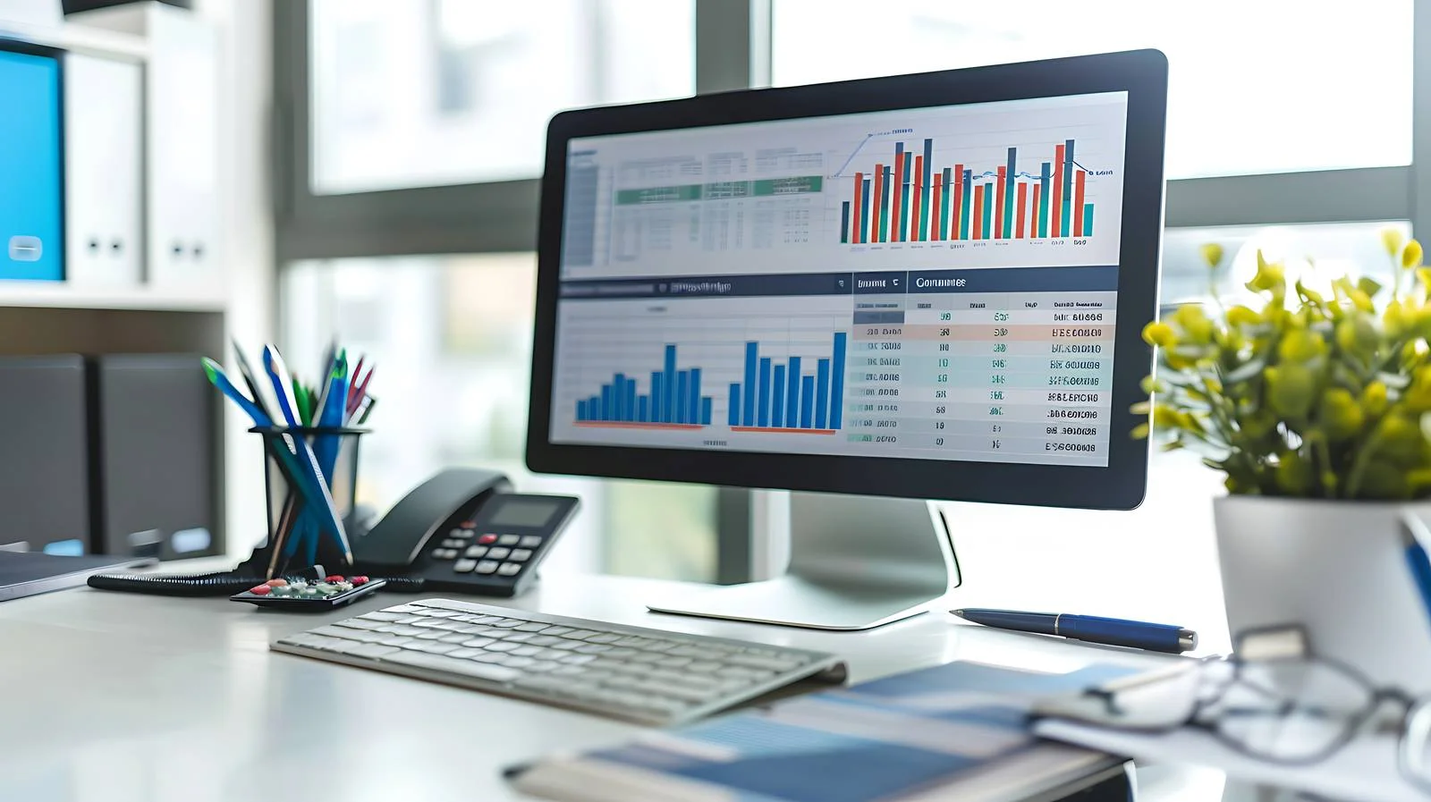 Investors Reviewing Data at Office Desk — free download from Dotvec