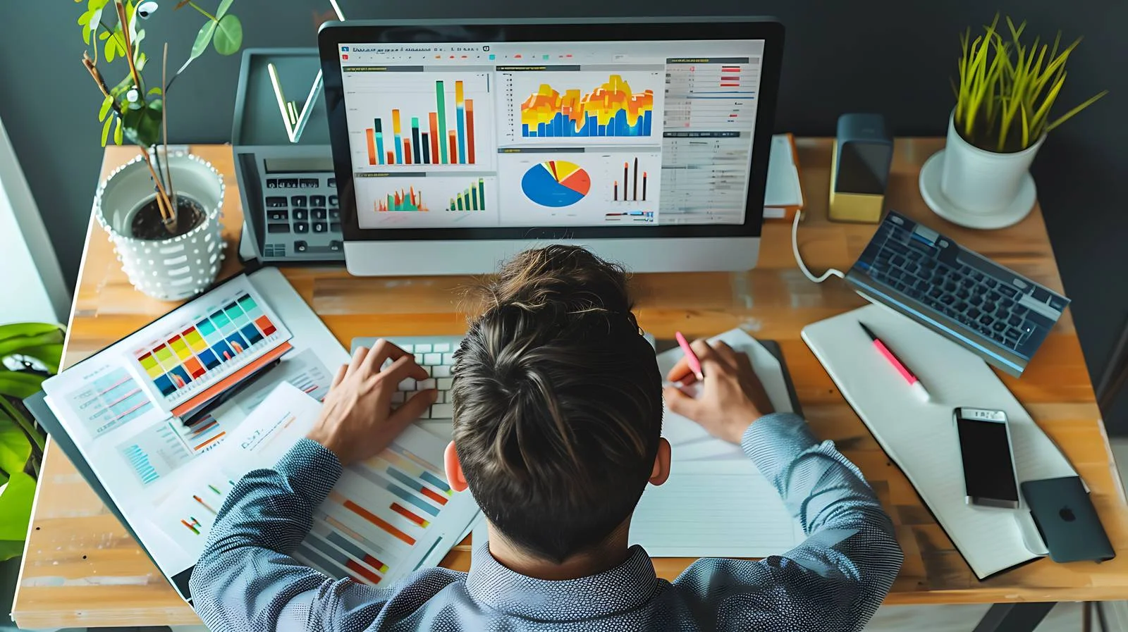 Corporate Investment Team Working with Computers — free download from Dotvec