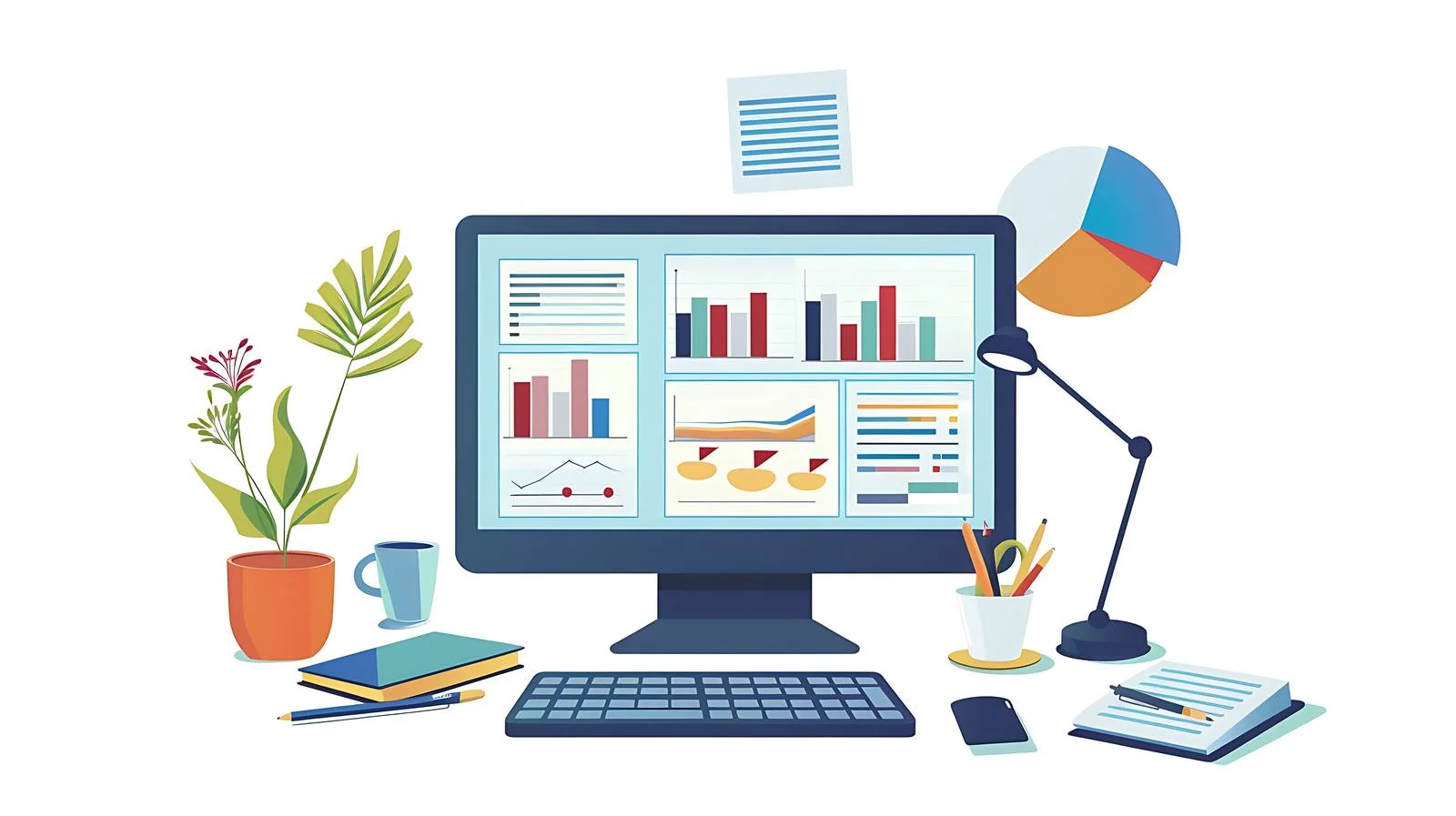 Business Meeting and Computer Usage — free download from Dotvec