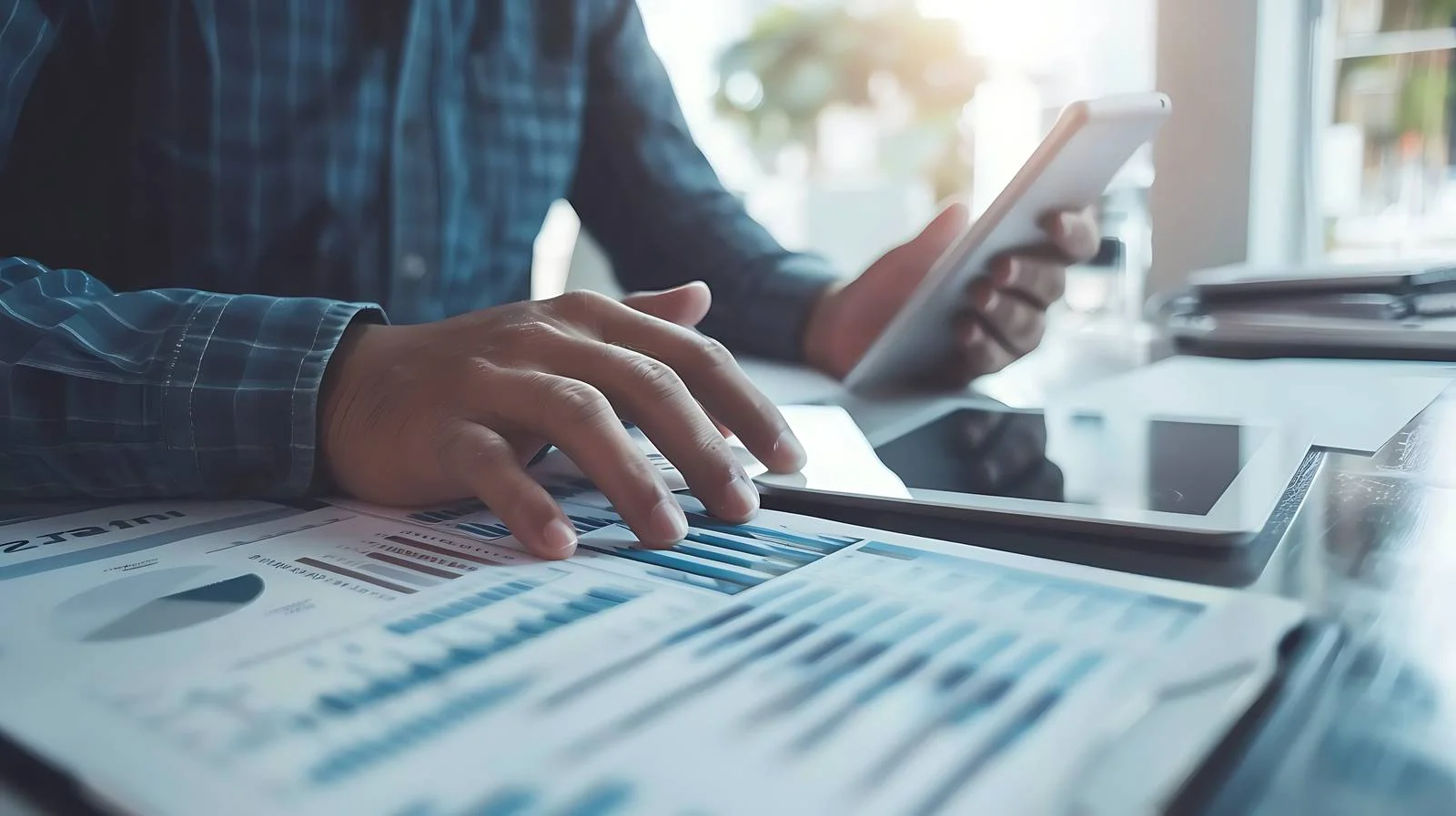 Professional Investor Office Collaboration with Tablet — free download from Dotvec