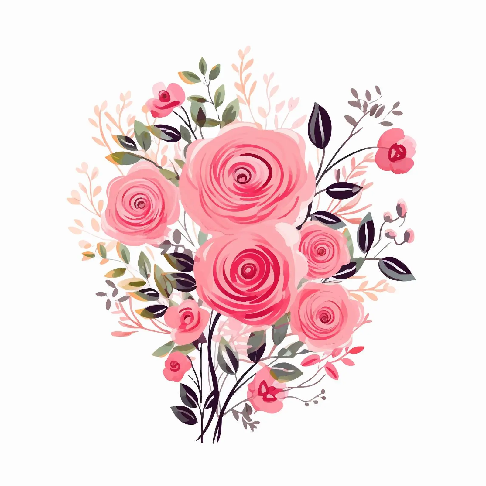 Elegant Pink Floral Watercolor Invitation Design — free download from Dotvec
