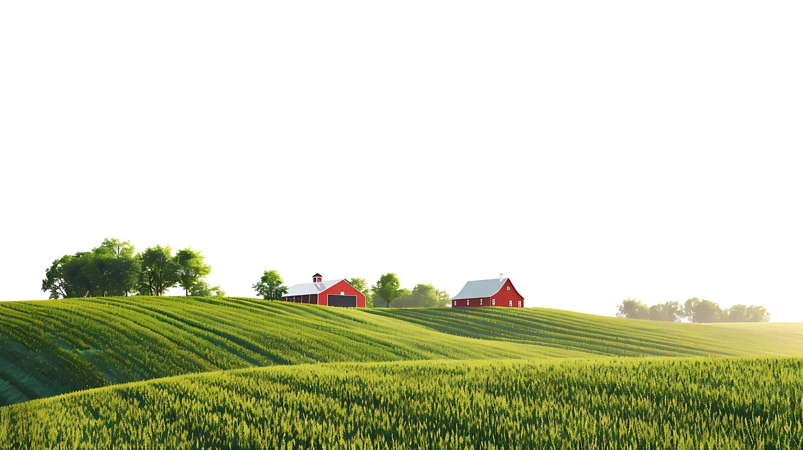 Idyllic Iowa Farm Under Clear Sky — free download from Dotvec